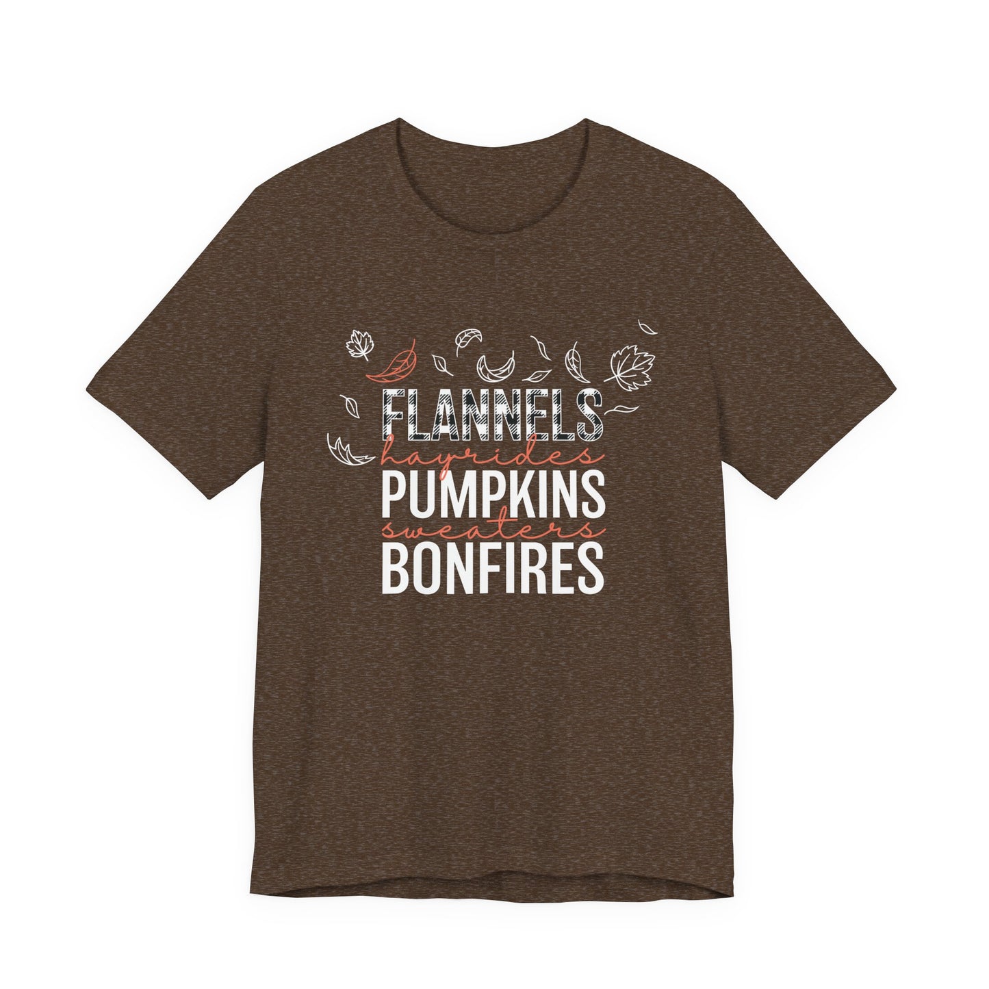 Fall Vibes Graphic Tee | Flannels, Pumpkins & Bonfires