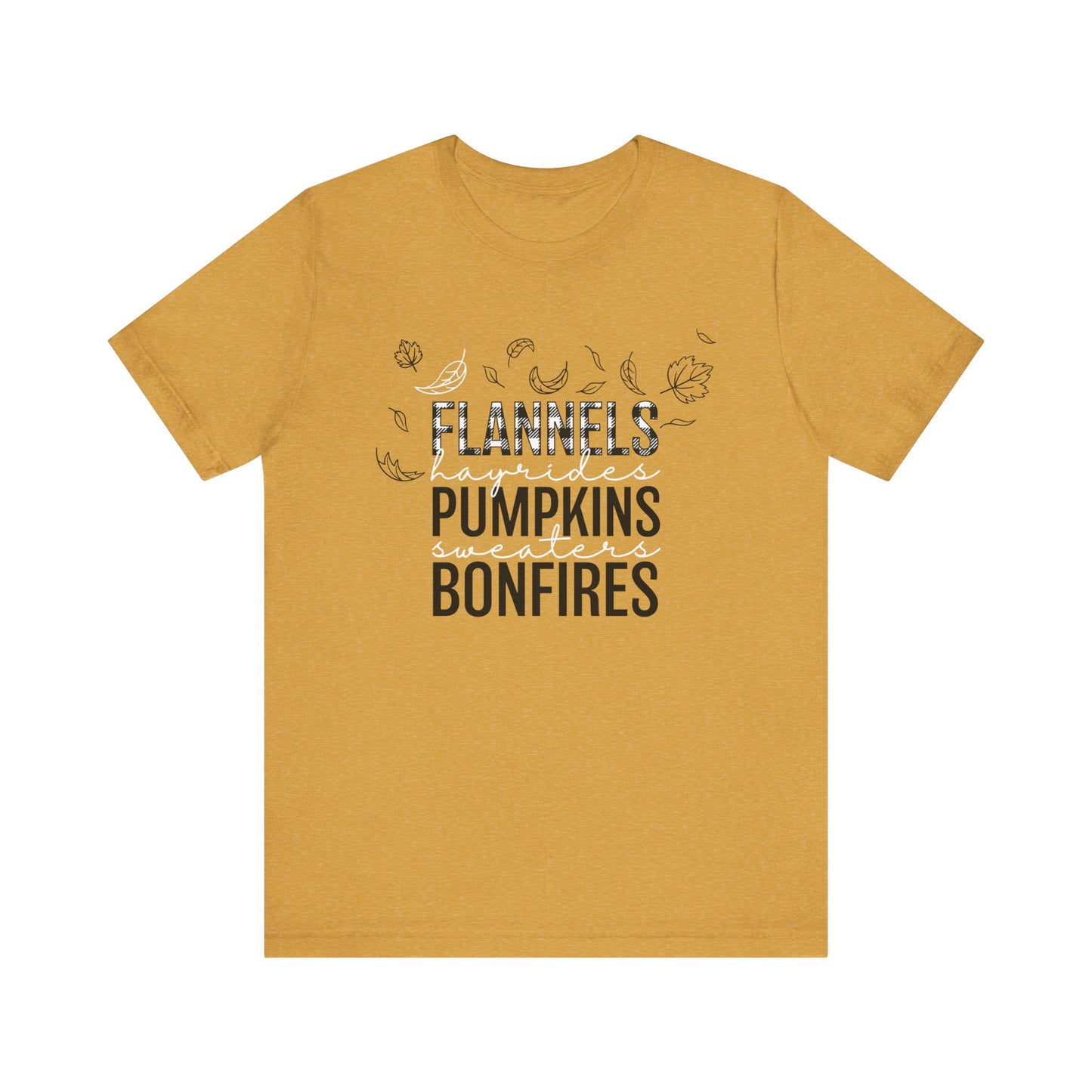 Fall Vibes Graphic Tee | Flannels, Pumpkins & Bonfires