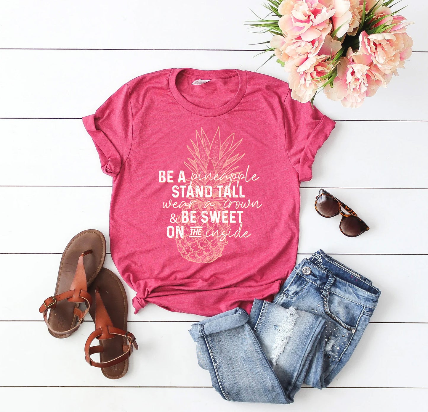 Pineapple Inspirational Tee | Cute, Motivational Summer Vibes!