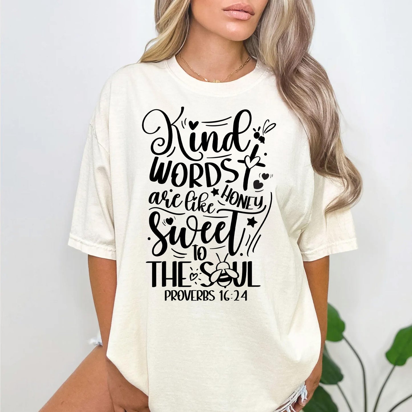 Kind Words Are Like Honey – Proverbs 16:24 T-Shirt | Faith-Based & Inspirational Tee