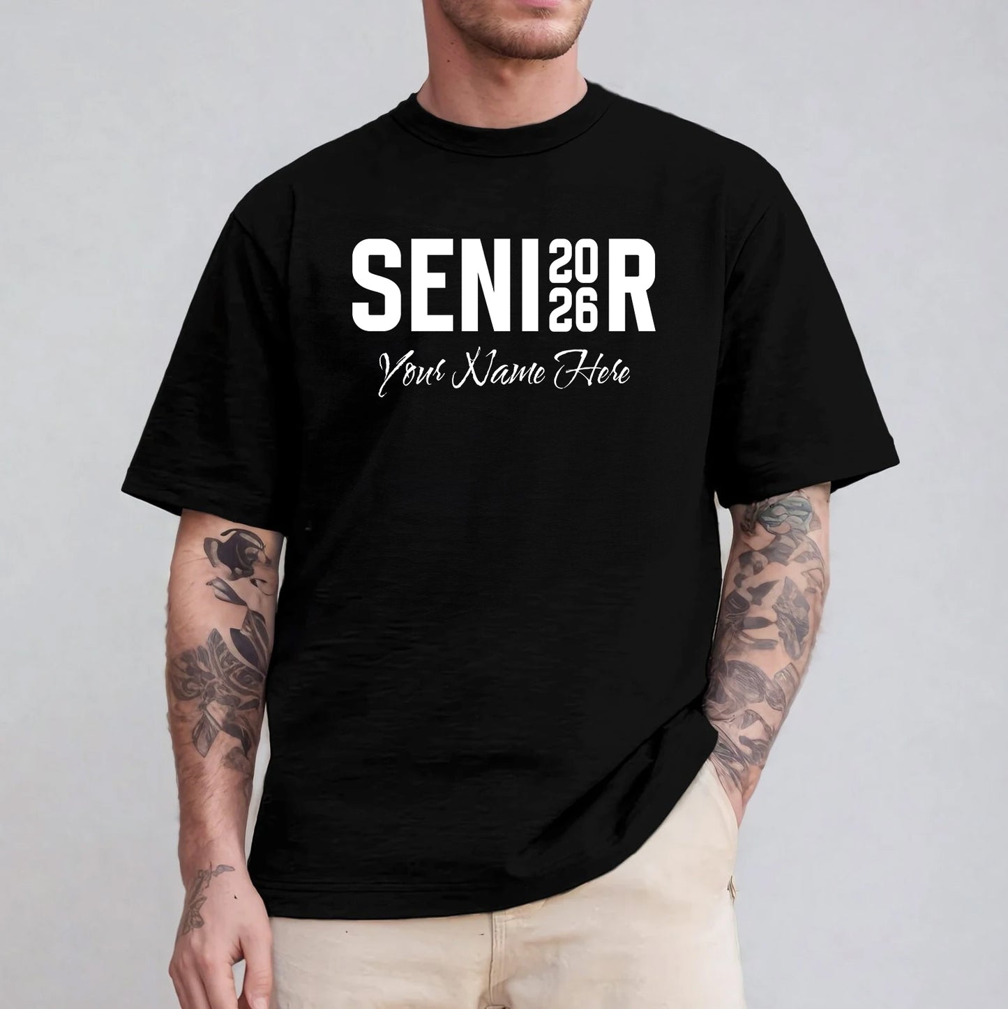 Senior 2026 Floral T-Shirt | Customizable Graduation Tee
