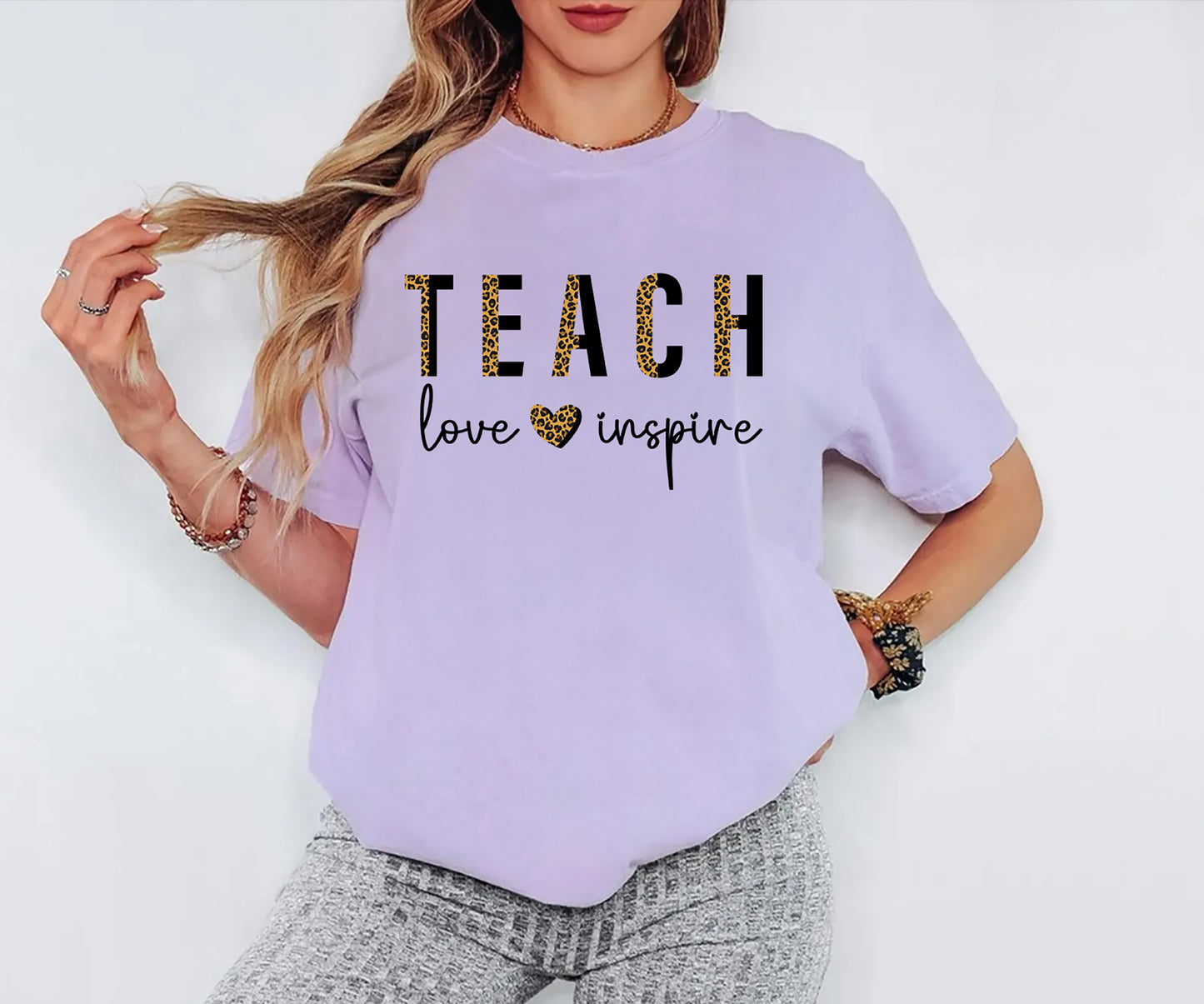 Teach Love Inspire T-Shirt | Inspirational Gift for Educators