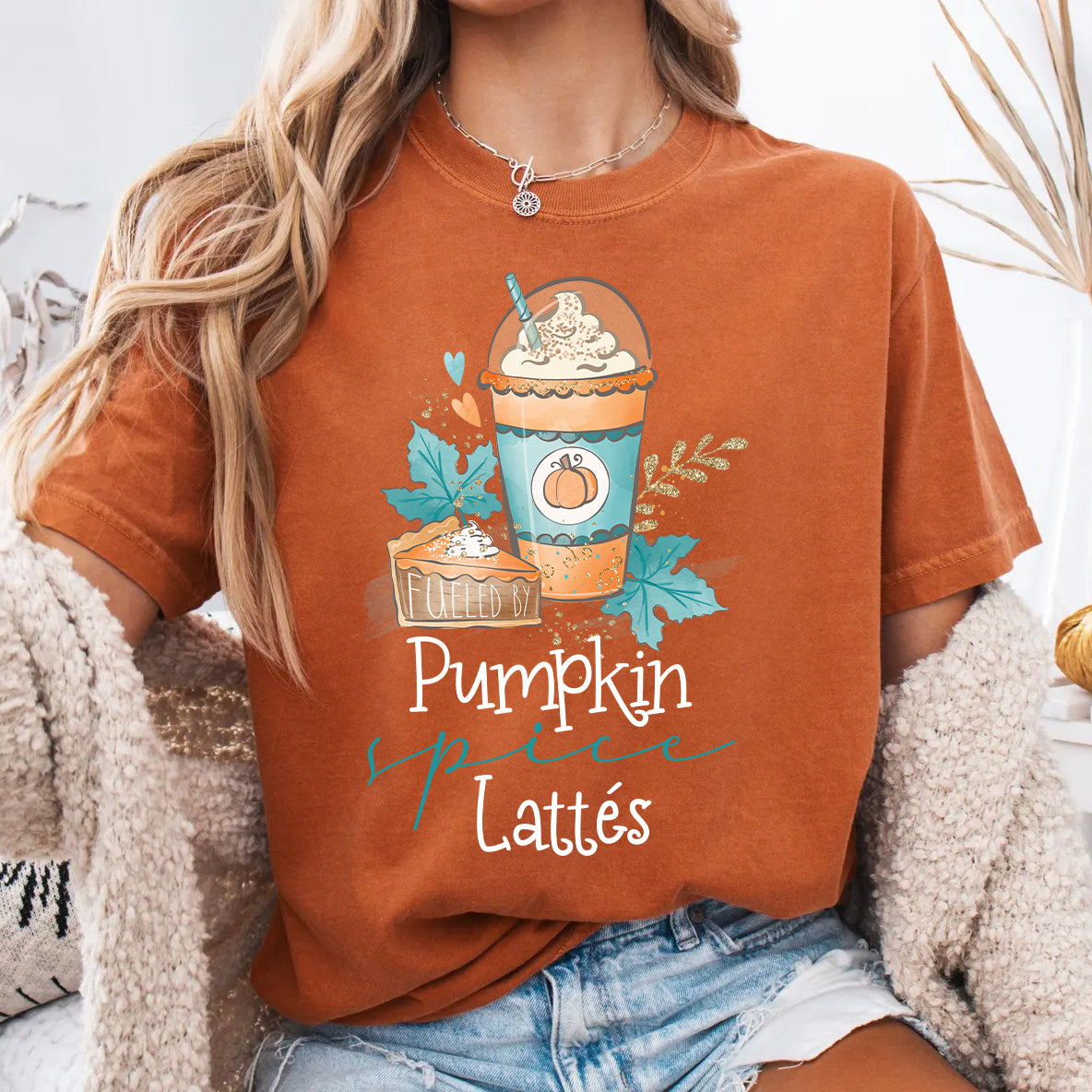 Fueled by Pumpkin Spice Lattes | Cozy Fall Graphic Tee