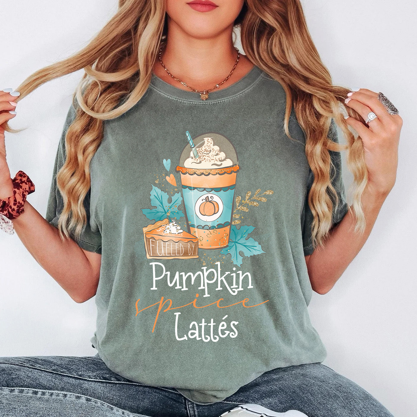 Fueled by Pumpkin Spice Lattes | Cozy Fall Graphic Tee