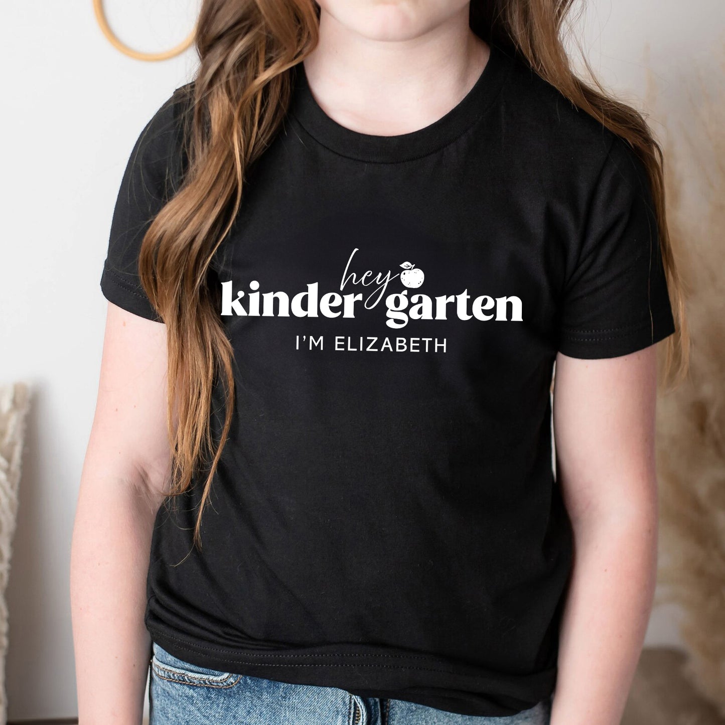 Hey Kindergarten Personalized Kids Back to School Shirt