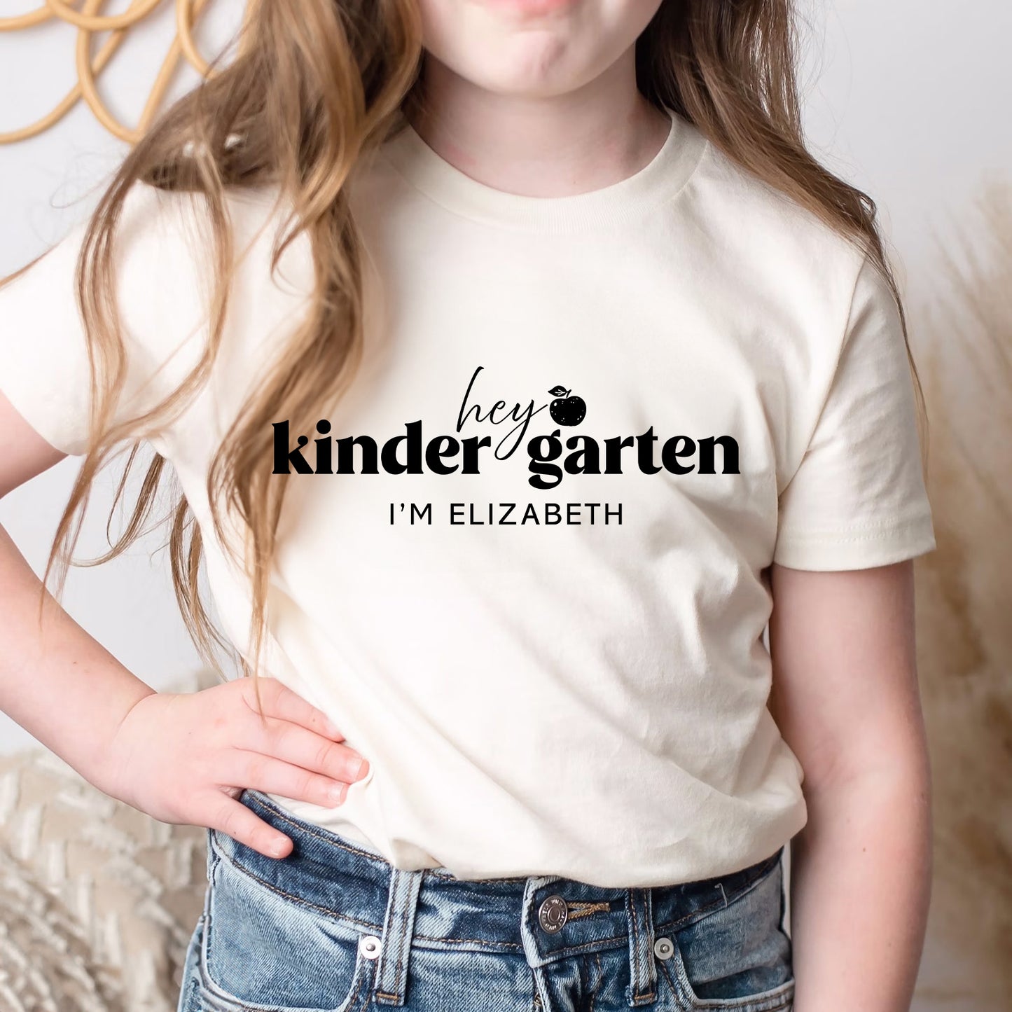 Hey Kindergarten Personalized Kids Back to School Shirt