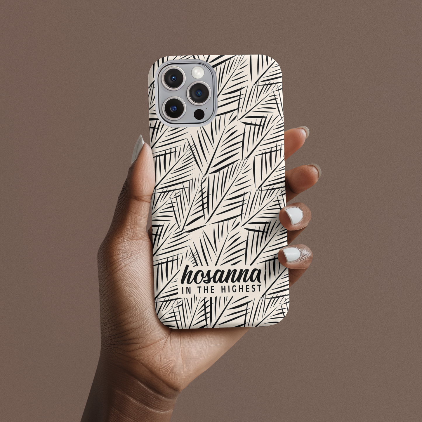 Hosanna in the Highest, Impact-Resistant Phone Case | Christian Phone Case | Biblical Palm Fronds | Faith-Based Gift