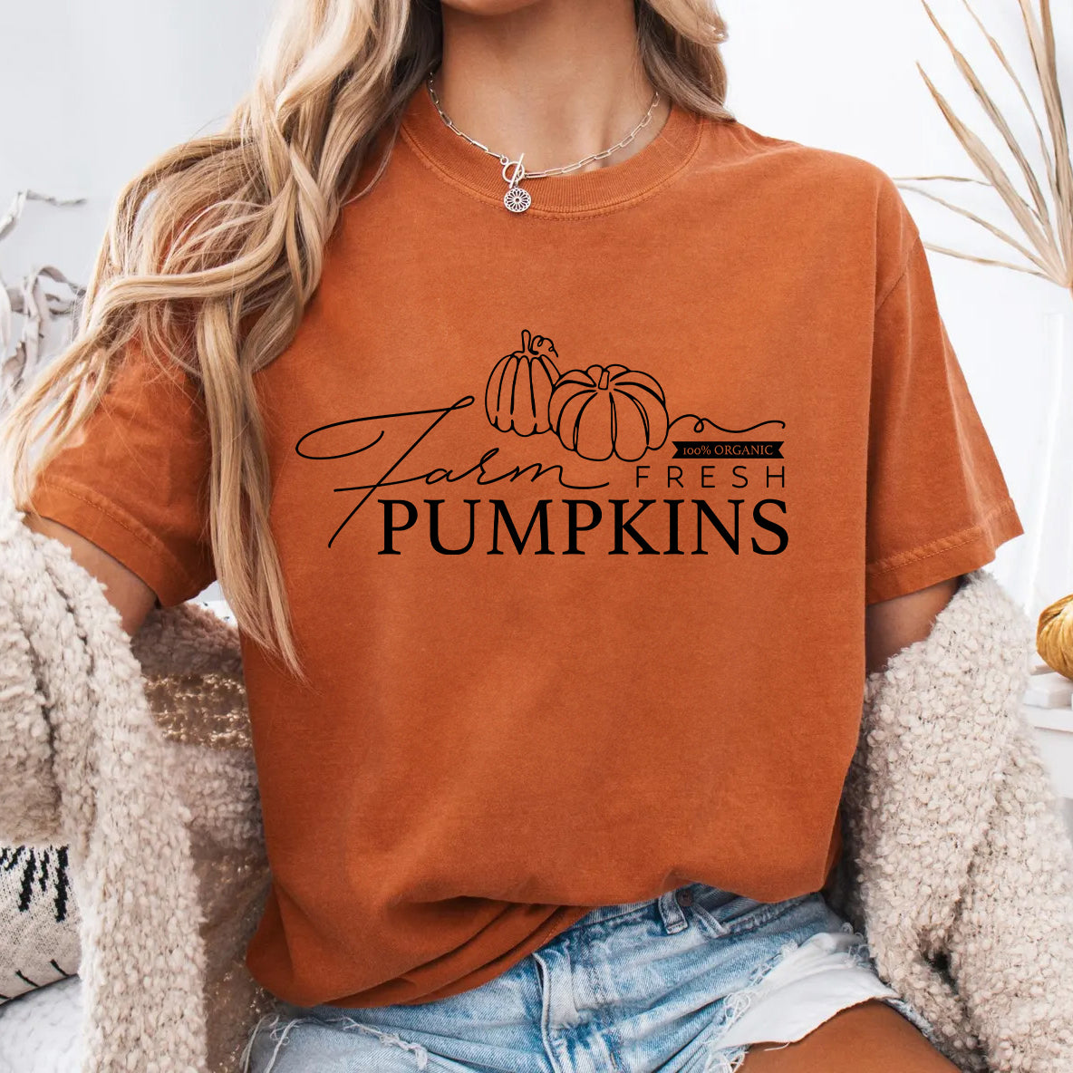 Farm Fresh Pumpkins Rustic Fall Pumpkin Patch Tee