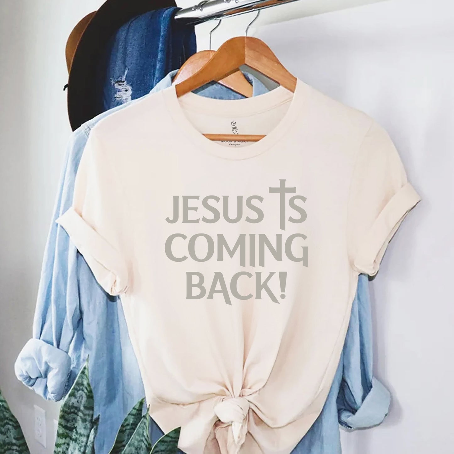 Jesus is Coming Back! Unisex Tee, Christian Shirt, Faith-Based Apparel, Inspirational Gift, Casual Wear, Religious T-Shirt