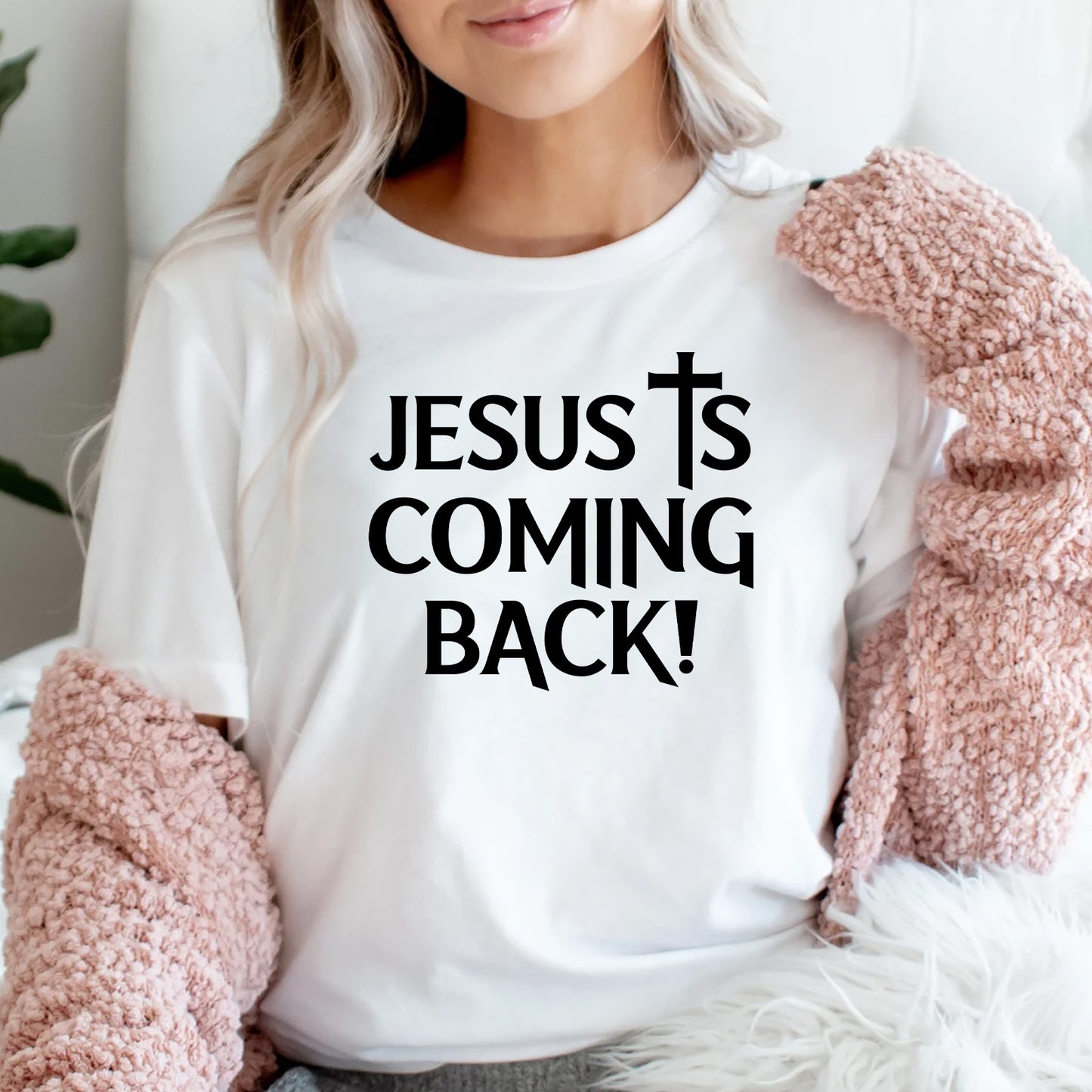 Jesus is Coming Back! Unisex Tee, Christian Shirt, Faith-Based Apparel, Inspirational Gift, Casual Wear, Religious T-Shirt