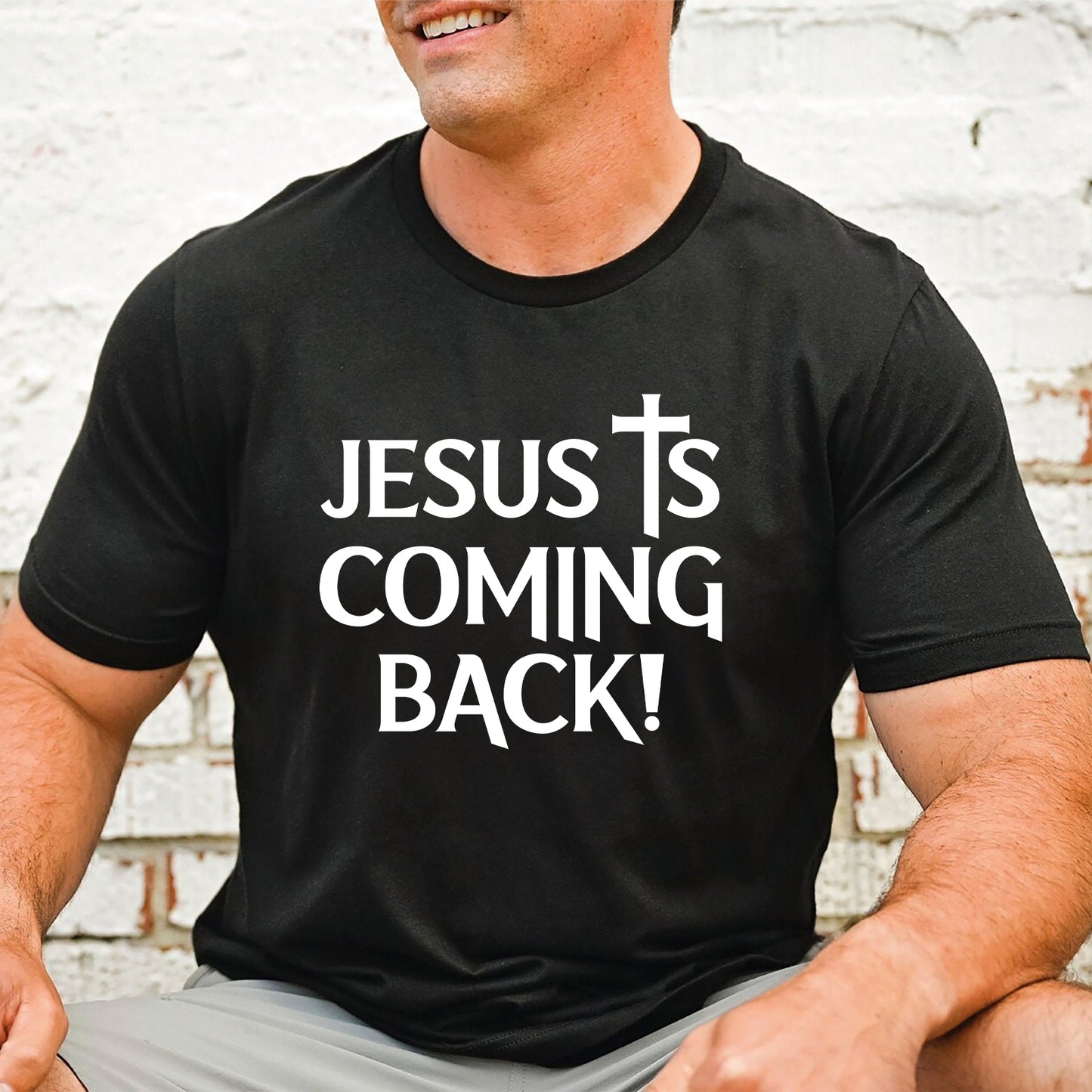 Jesus is Coming Back! Unisex Tee, Christian Shirt, Faith-Based Apparel, Inspirational Gift, Casual Wear, Religious T-Shirt