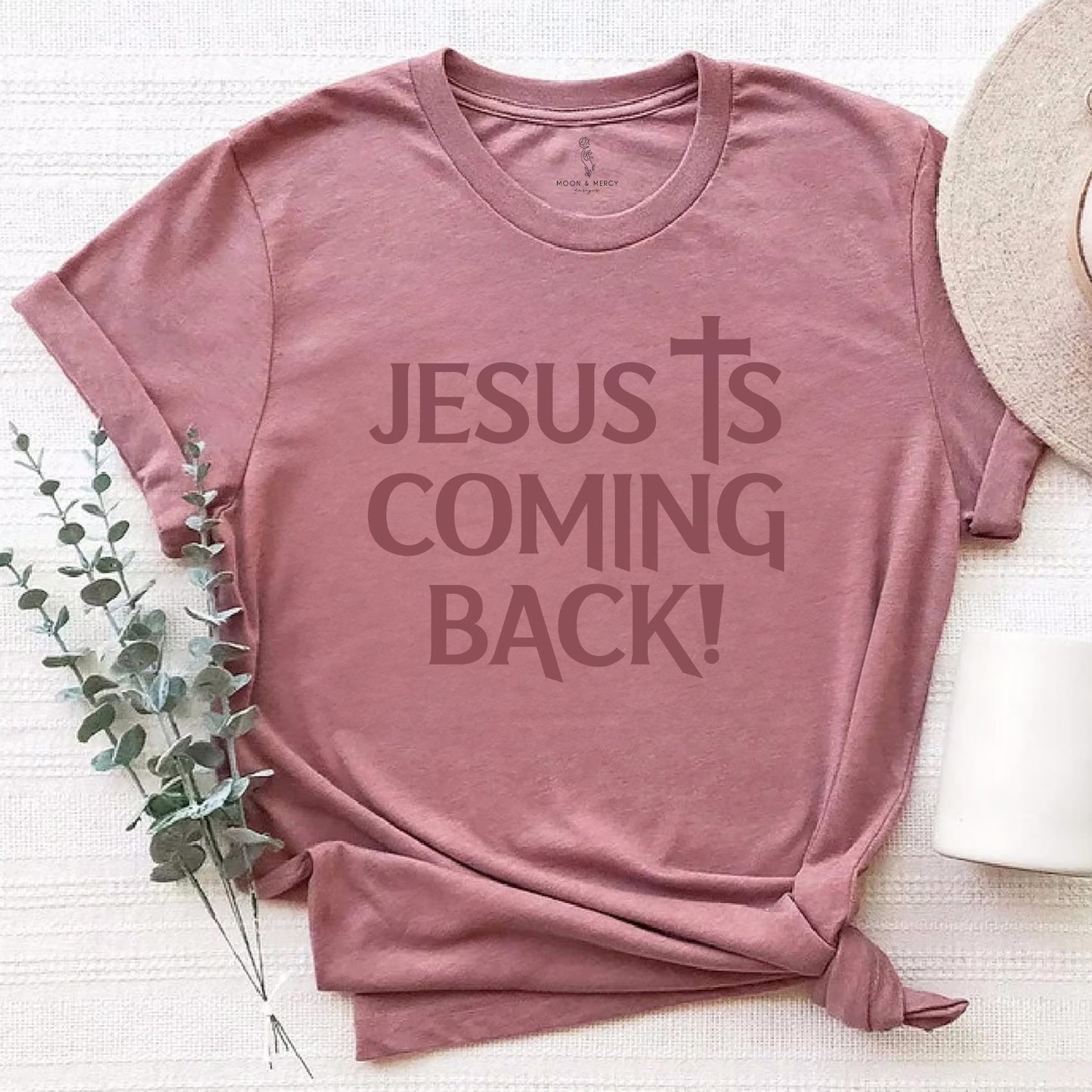Jesus is Coming Back! Unisex Tee, Christian Shirt, Faith-Based Apparel, Inspirational Gift, Casual Wear, Religious T-Shirt