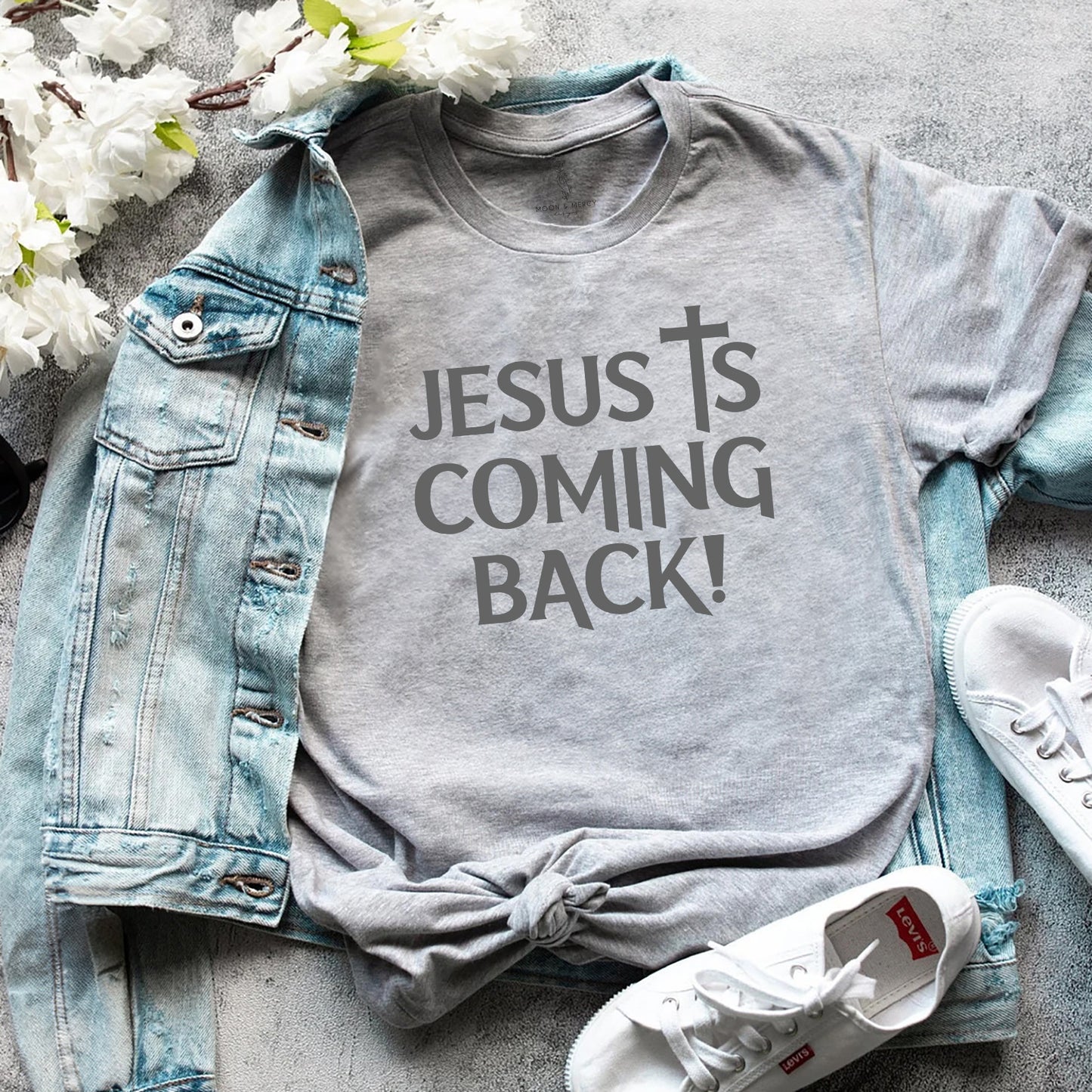 Jesus is Coming Back! Unisex Tee, Christian Shirt, Faith-Based Apparel, Inspirational Gift, Casual Wear, Religious T-Shirt