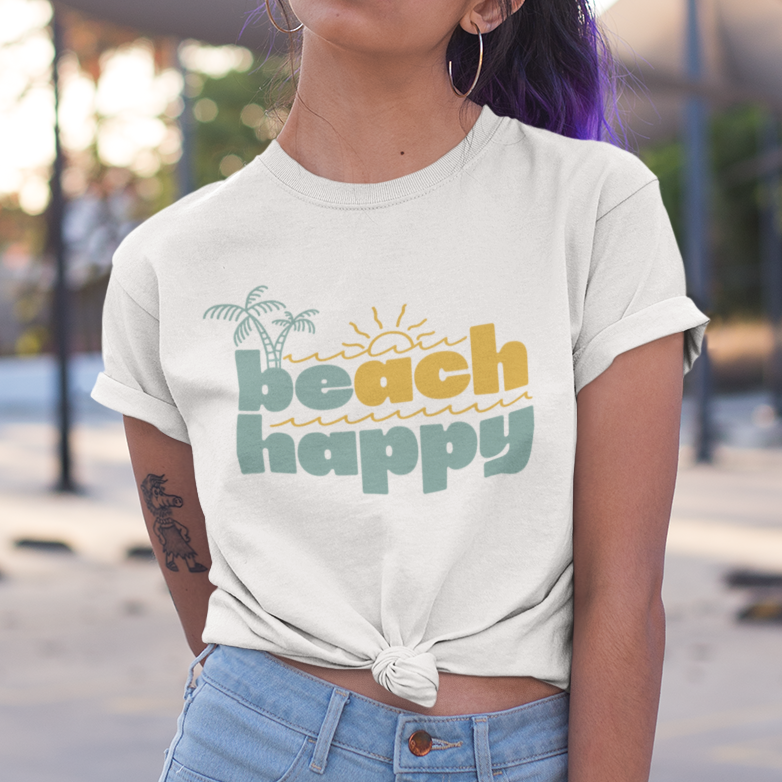 Beach Happy Summer Shirt | Vacation Apparel | Beach Lovers Gift