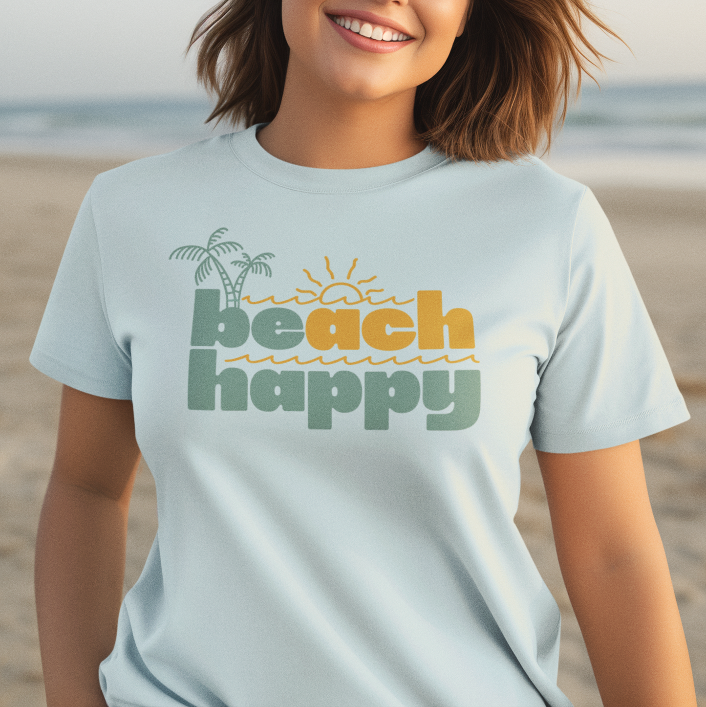 Beach Happy Summer Shirt | Vacation Apparel | Beach Lovers Gift
