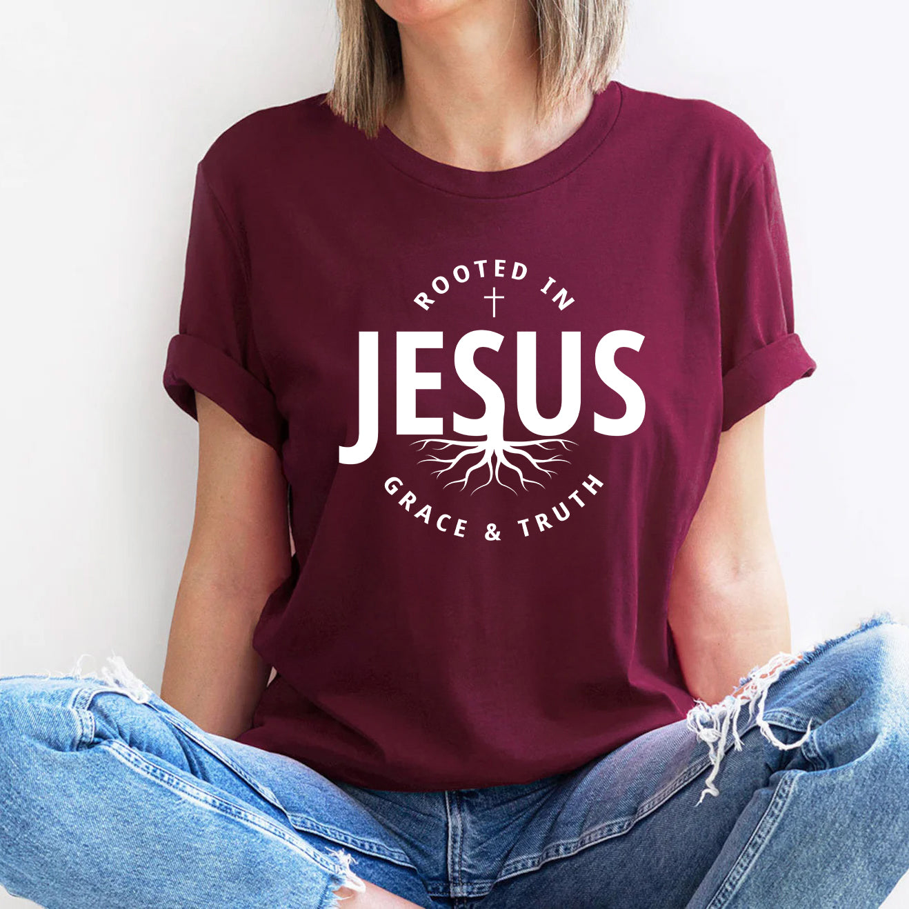 Rooted in Jesus T-Shirt | Faith-Based Apparel for Everyday Believers