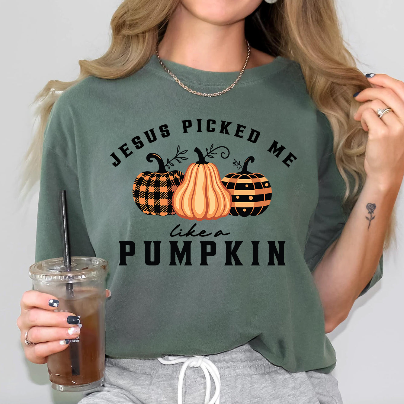 Jesus Picked Me Like a Pumpkin Shirt | Faith Based Fall Pumpkin Patch Tee | Chosen by God