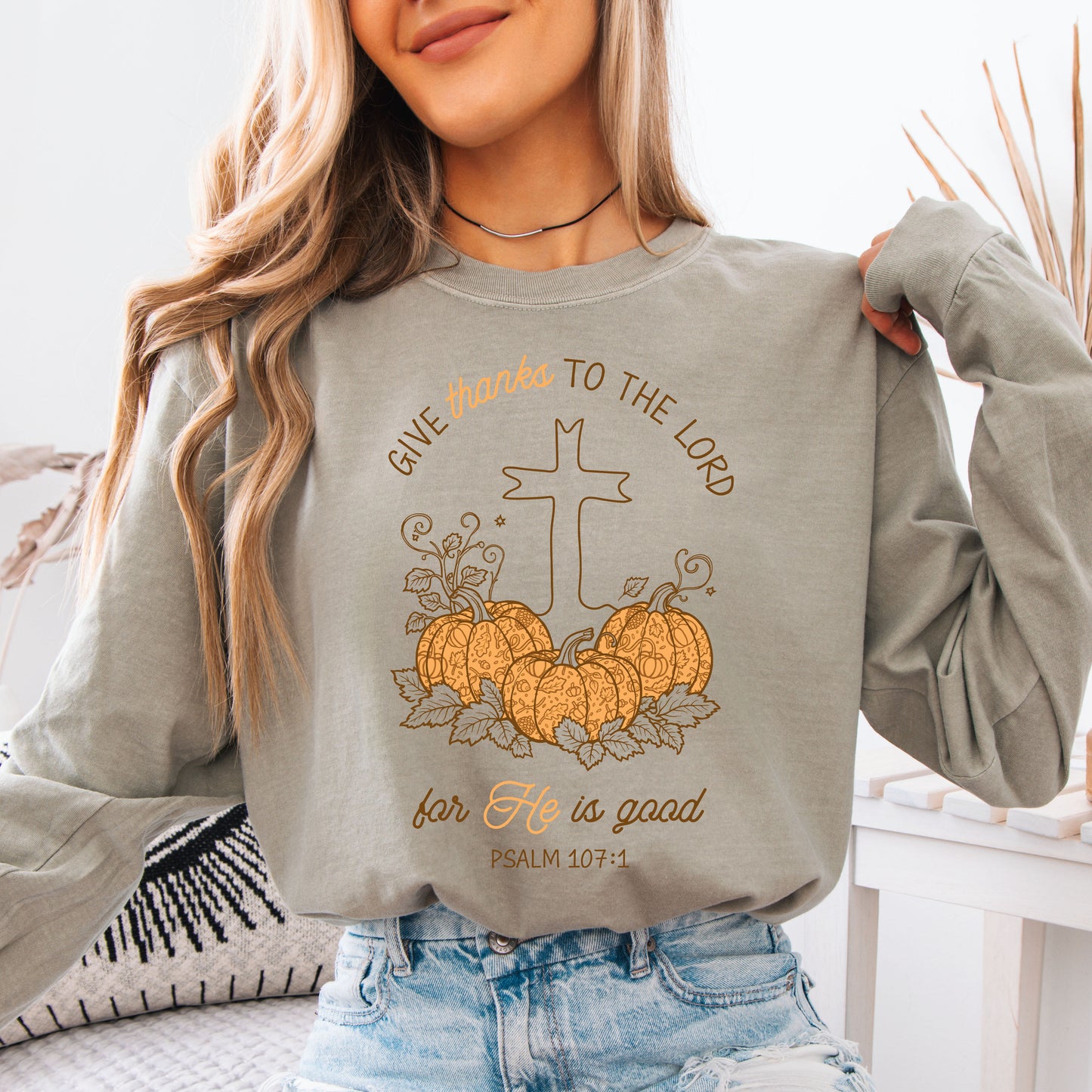 Thankful Pumpkins Christian Fall Shirt