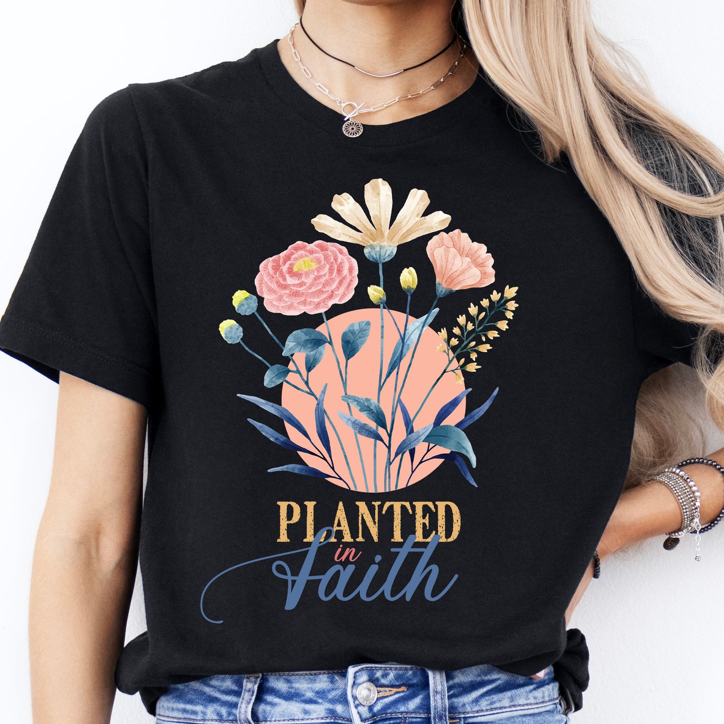 Planted in Faith Christian Floral Shirt | Spiritual Growth Gift for Her
