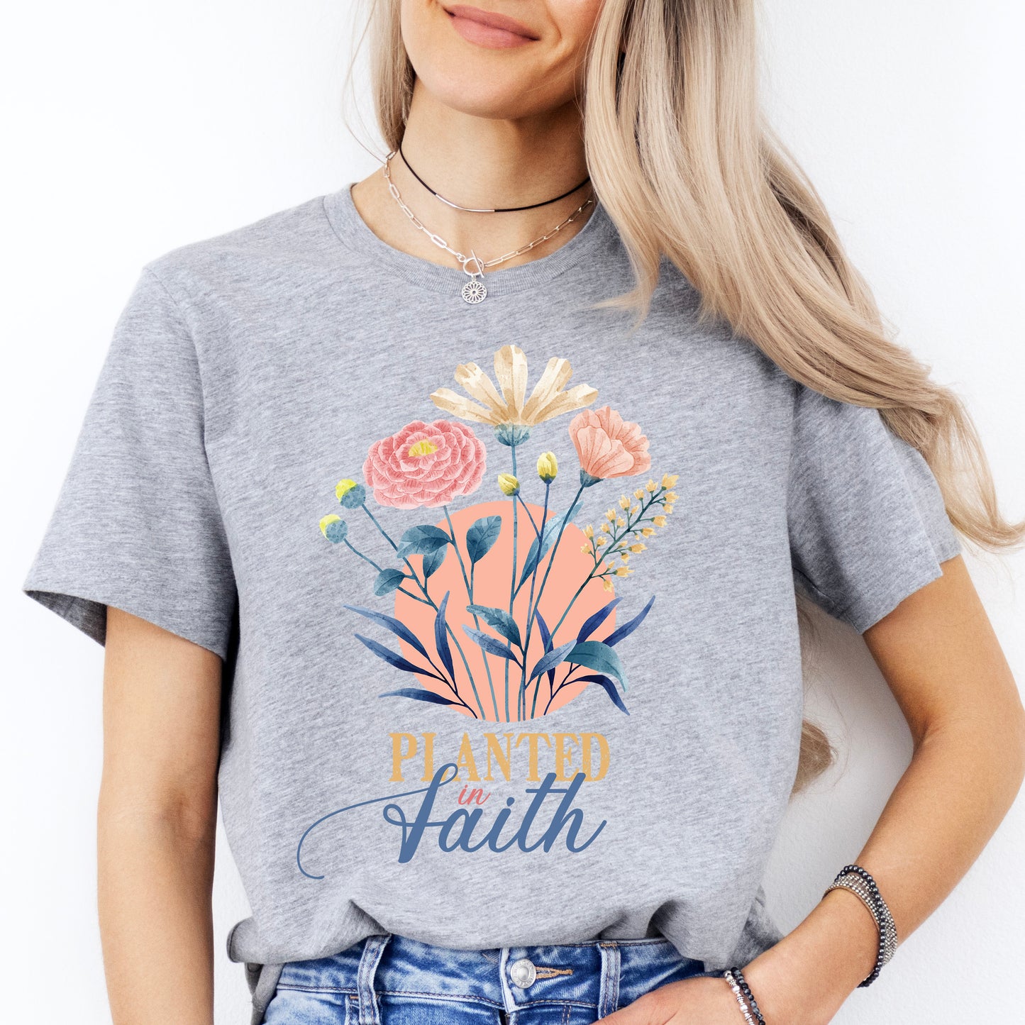Planted in Faith Christian Floral Shirt | Spiritual Growth Gift for Her