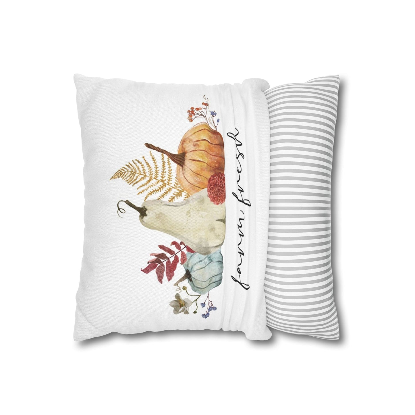 Farm Fresh Fall Pumpkin Pillowcase | Cozy Autumn Decor for Home or Porch