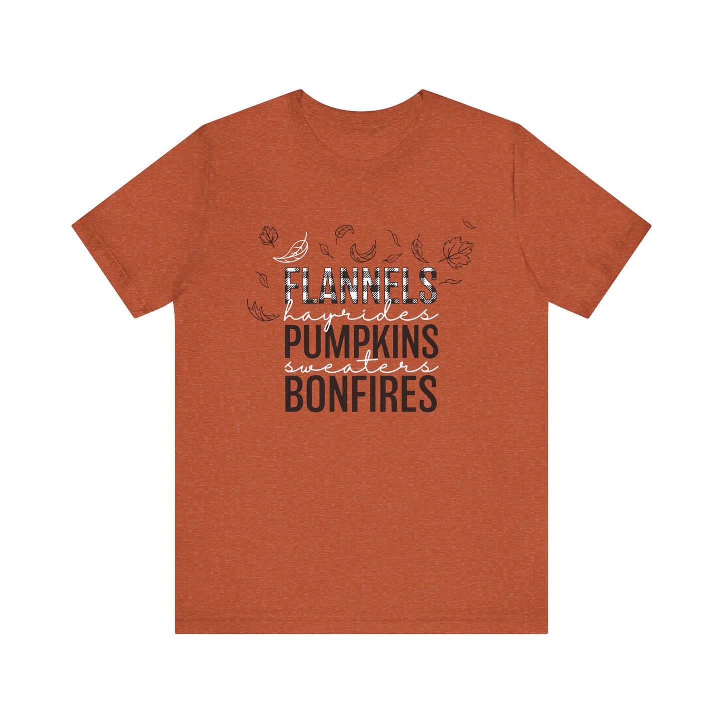 Fall Vibes Graphic Tee | Flannels, Pumpkins & Bonfires
