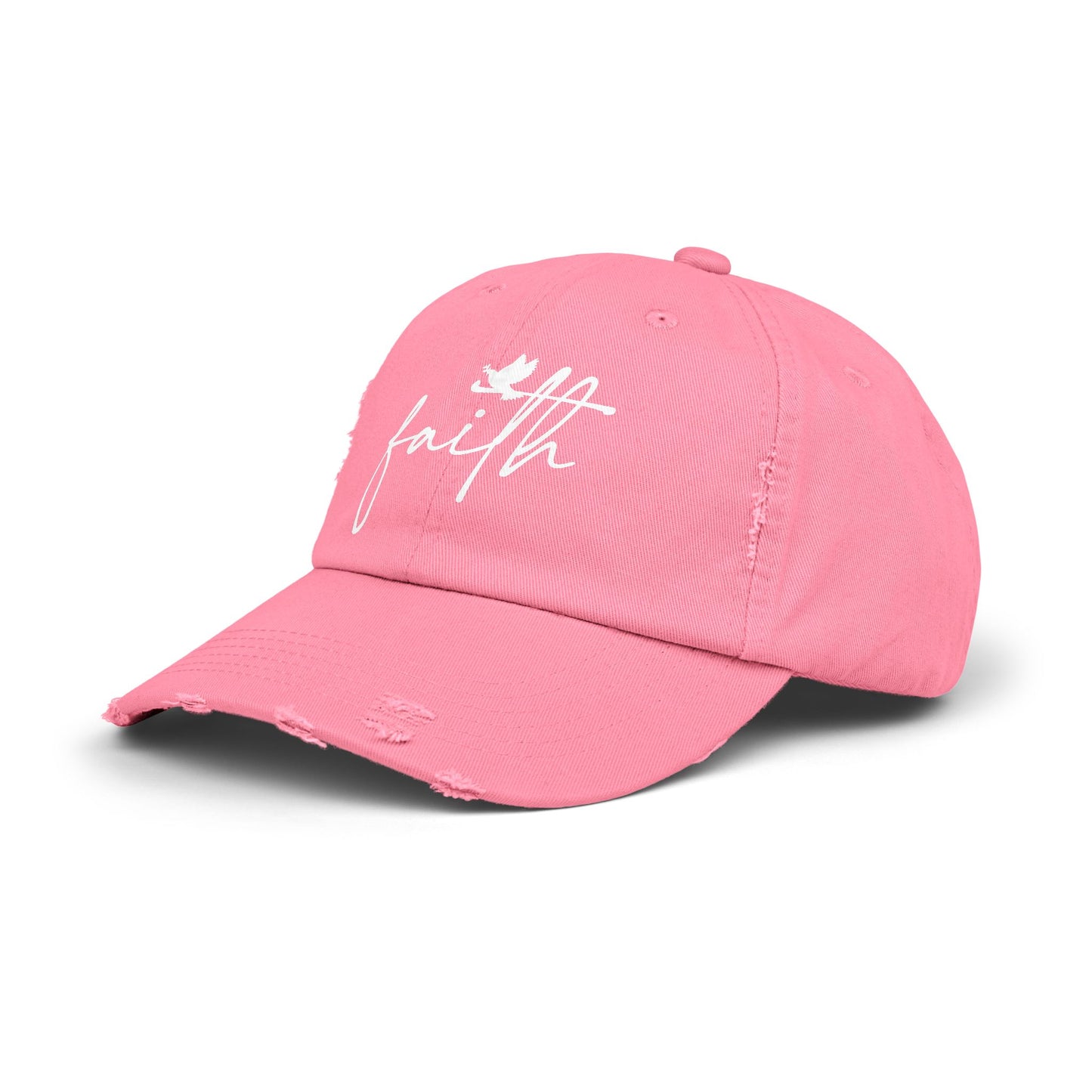 Minimalist 'Faith' Designed Distressed Cap | Christian Gift Idea | A Gentle Reminder of Faith
