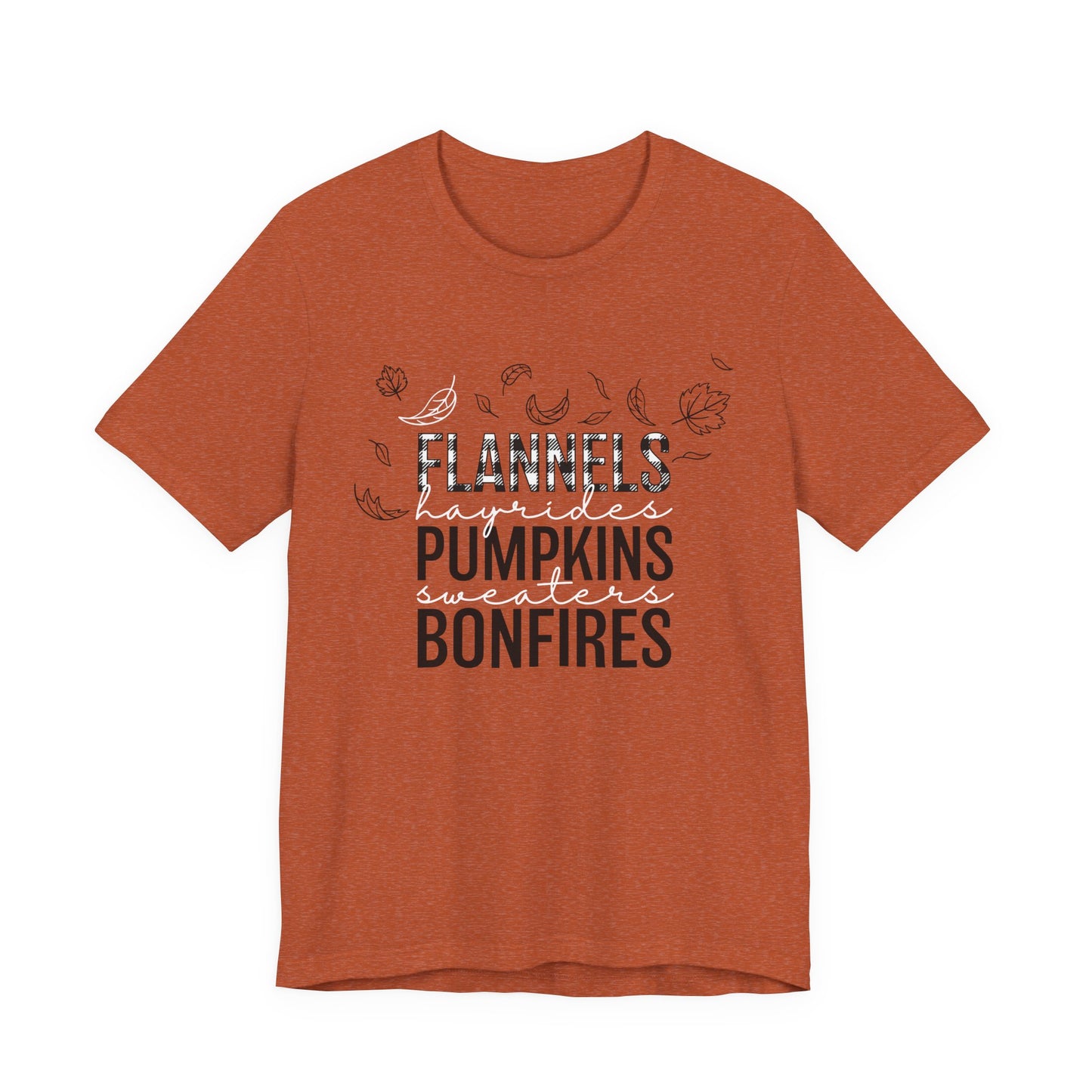 Fall Vibes Graphic Tee | Flannels, Pumpkins & Bonfires