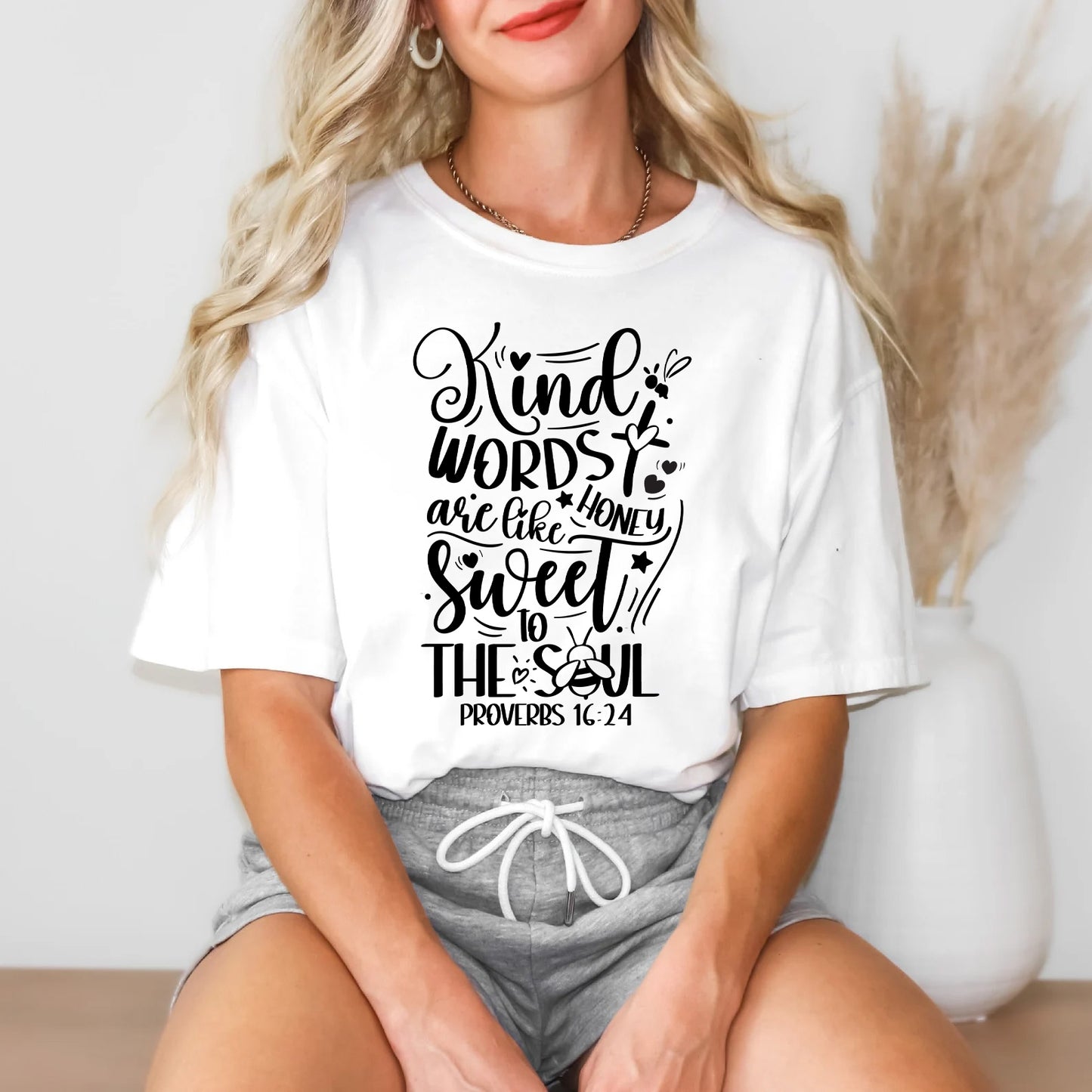 Kind Words Are Like Honey – Proverbs 16:24 T-Shirt | Faith-Based & Inspirational Tee