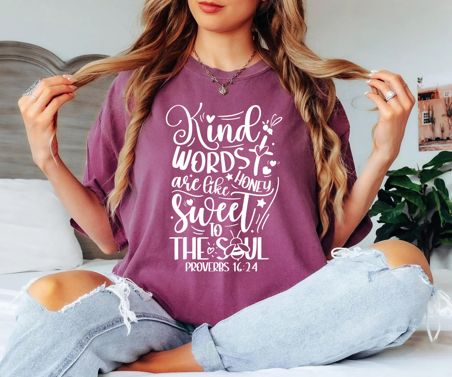 Kind Words Are Like Honey – Proverbs 16:24 T-Shirt | Faith-Based & Inspirational Tee