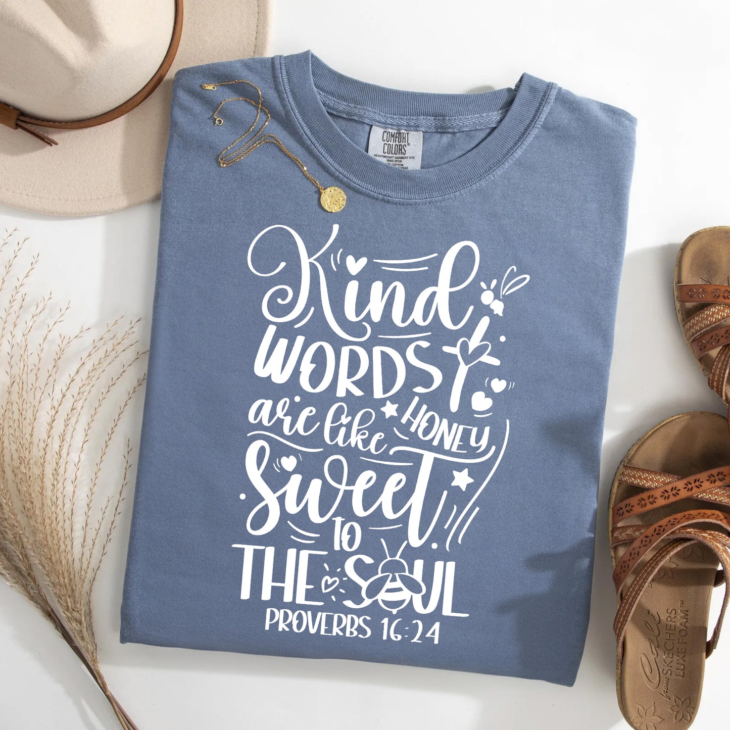 Kind Words Are Like Honey – Proverbs 16:24 T-Shirt | Faith-Based & Inspirational Tee