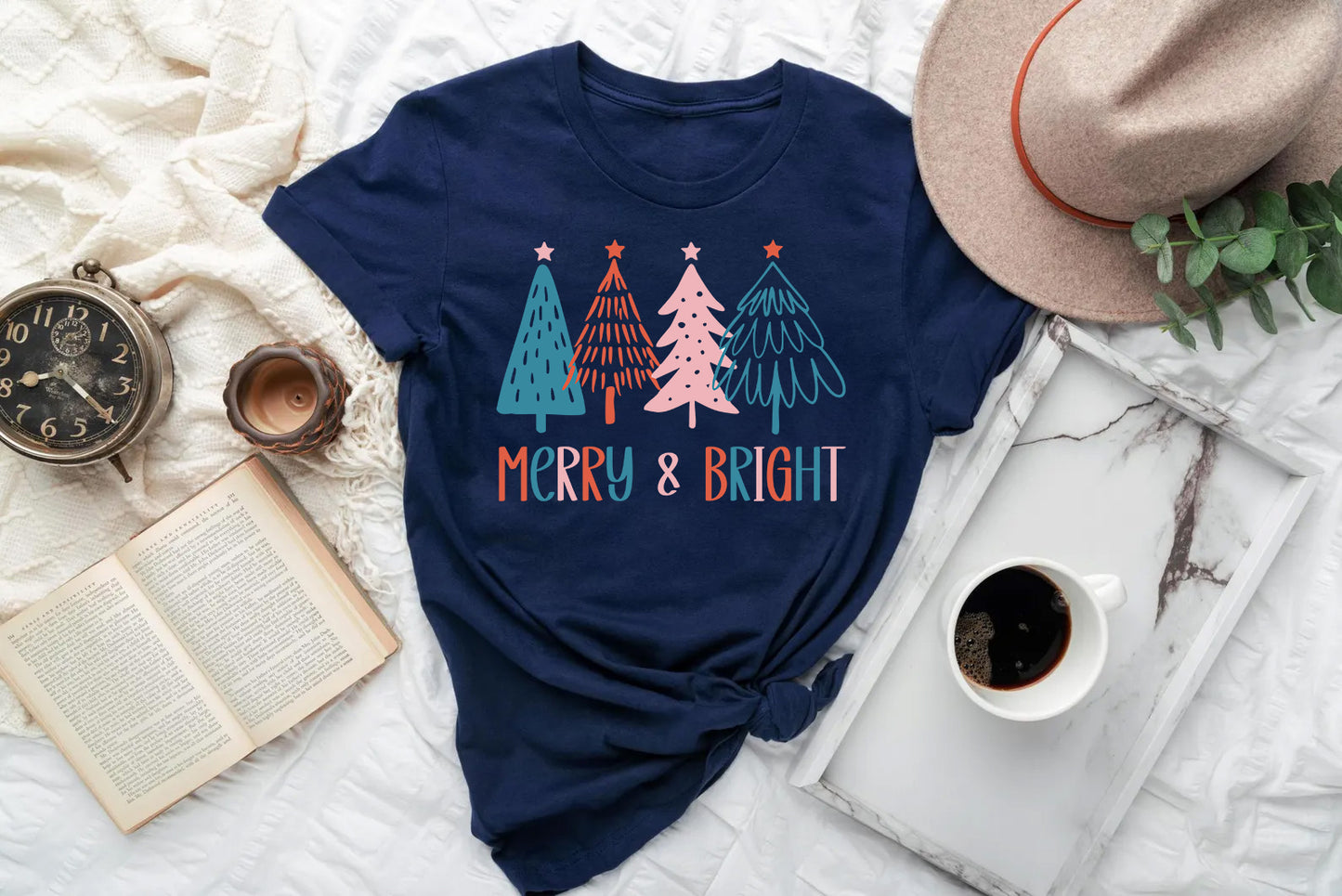 Christmas Tree Merry and Bright Tee | Festive, Cozy, and Full of Cheer!