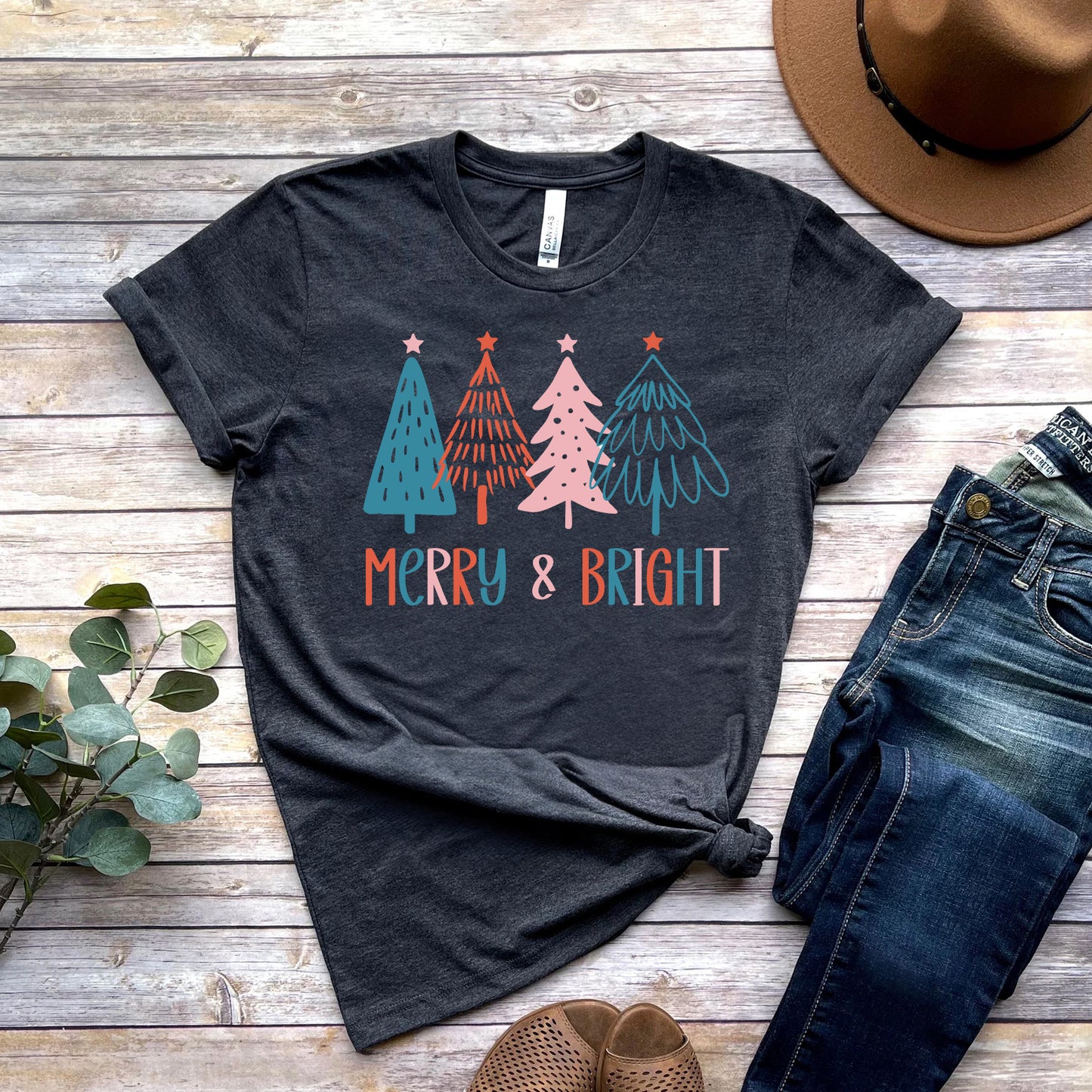 Christmas Tree Merry and Bright Tee | Festive, Cozy, and Full of Cheer!