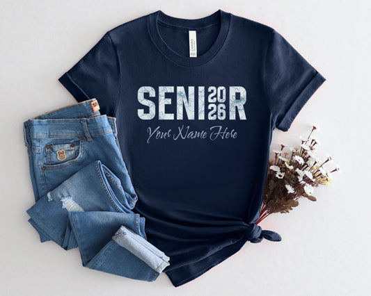 Senior 2026 Floral T-Shirt | Customizable Graduation Tee