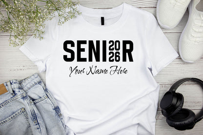 Senior 2026 Floral T-Shirt | Customizable Graduation Tee
