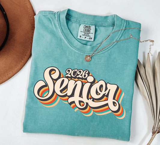 Retro Senior T-Shirt | Vintage Graduation Tee for the Class of 2026