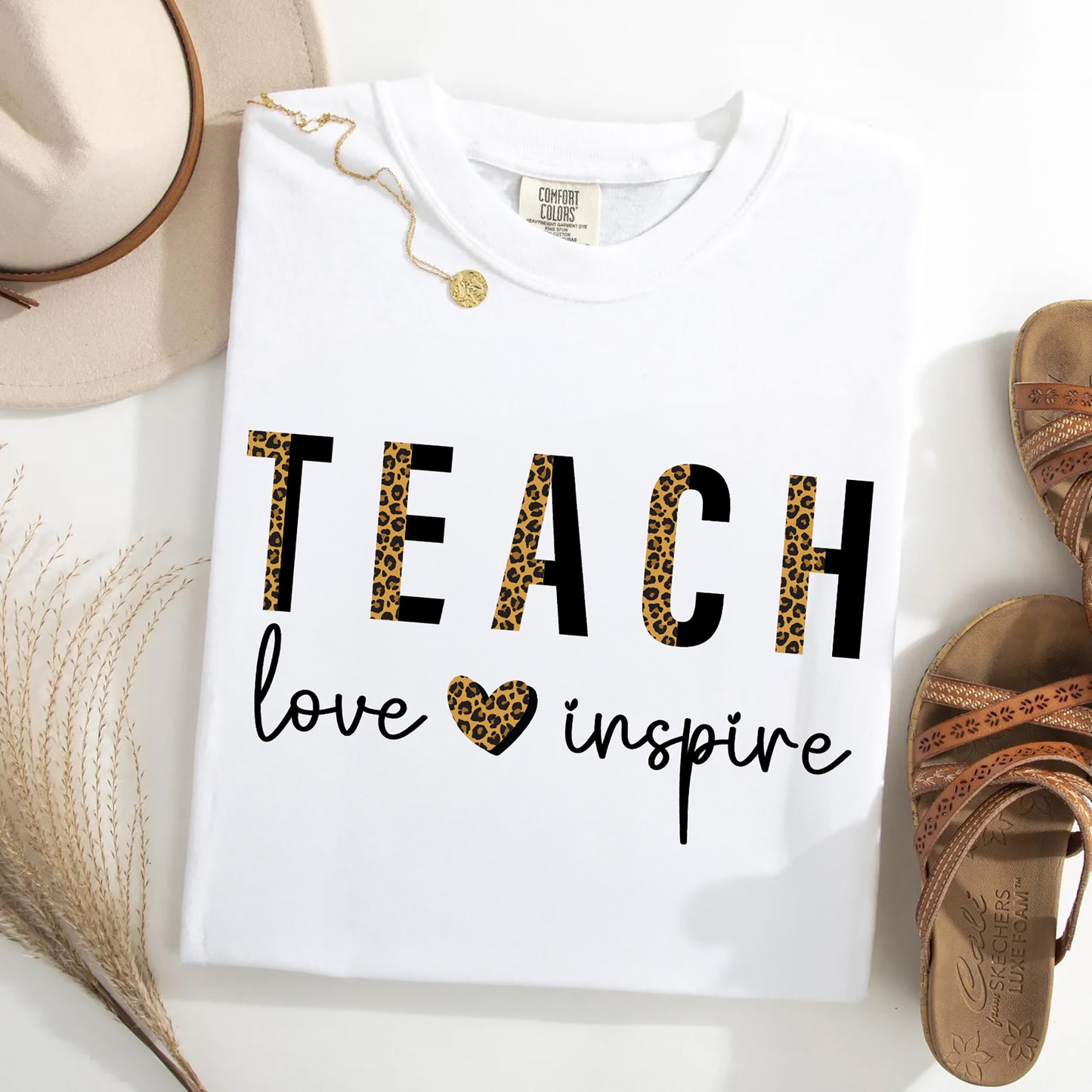 Teach Love Inspire T-Shirt | Inspirational Gift for Educators