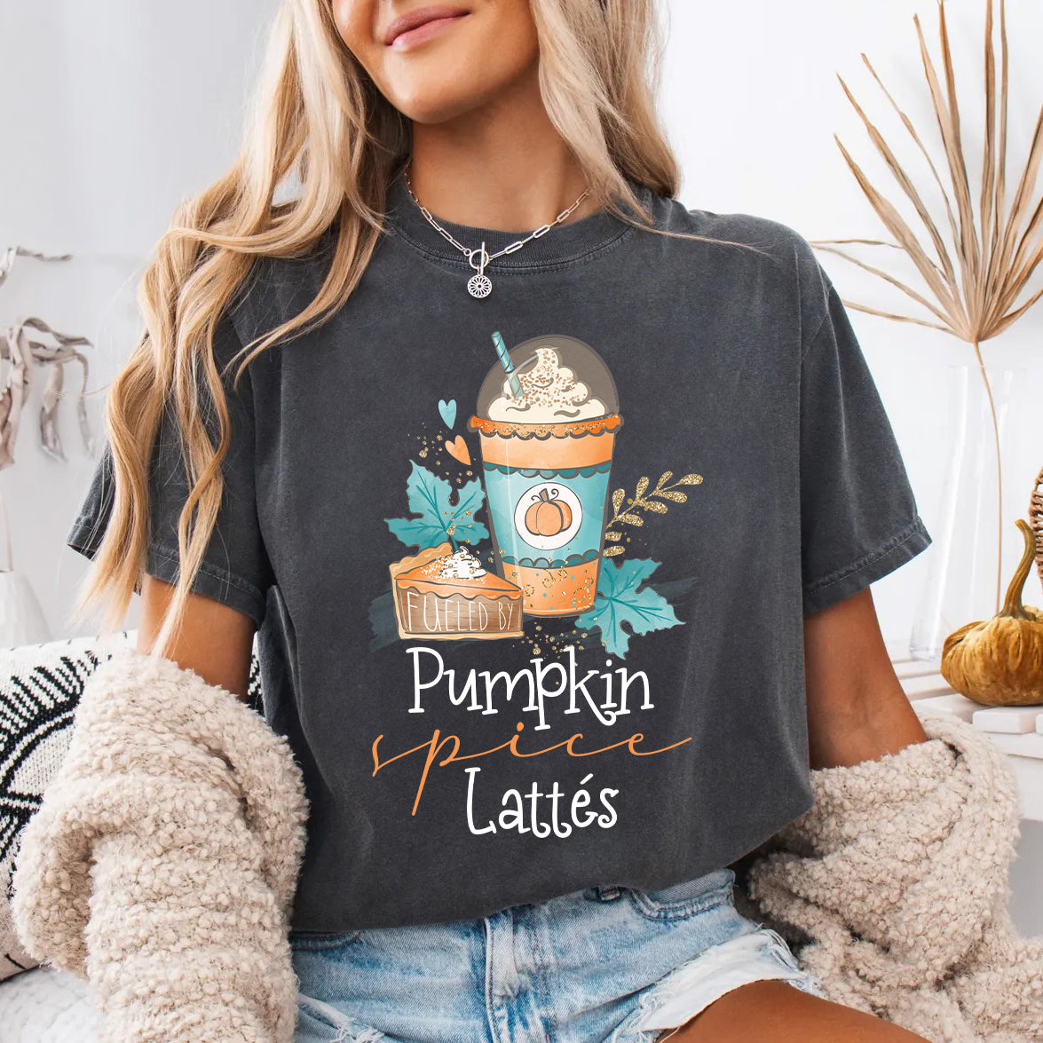Fueled by Pumpkin Spice Lattes | Cozy Fall Graphic Tee