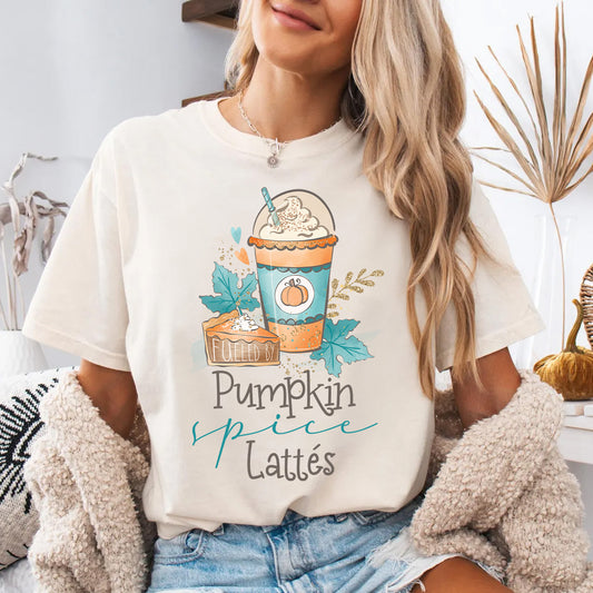 Fueled by Pumpkin Spice Lattes | Cozy Fall Graphic Tee
