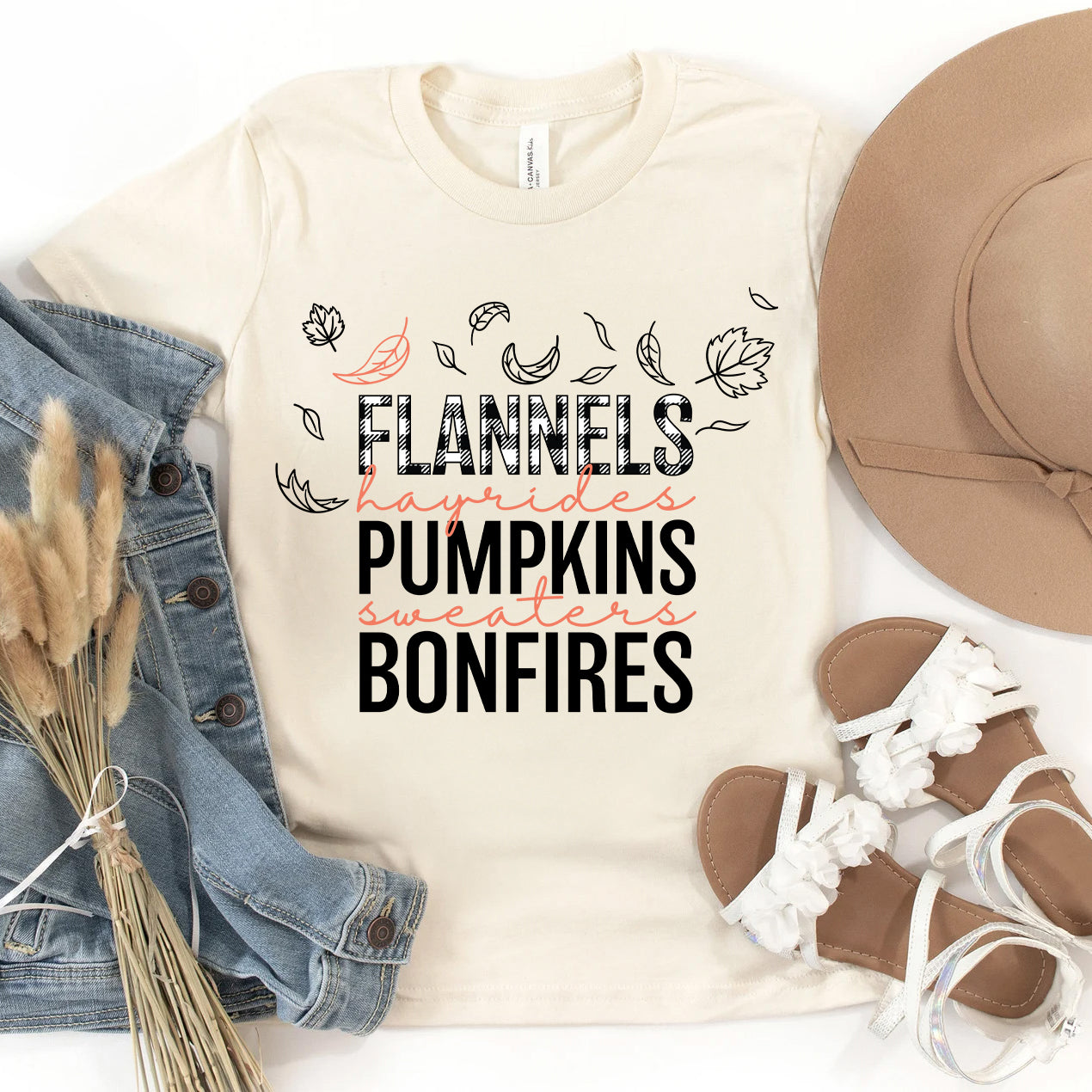 Fall Vibes Graphic Tee | Flannels, Pumpkins & Bonfires