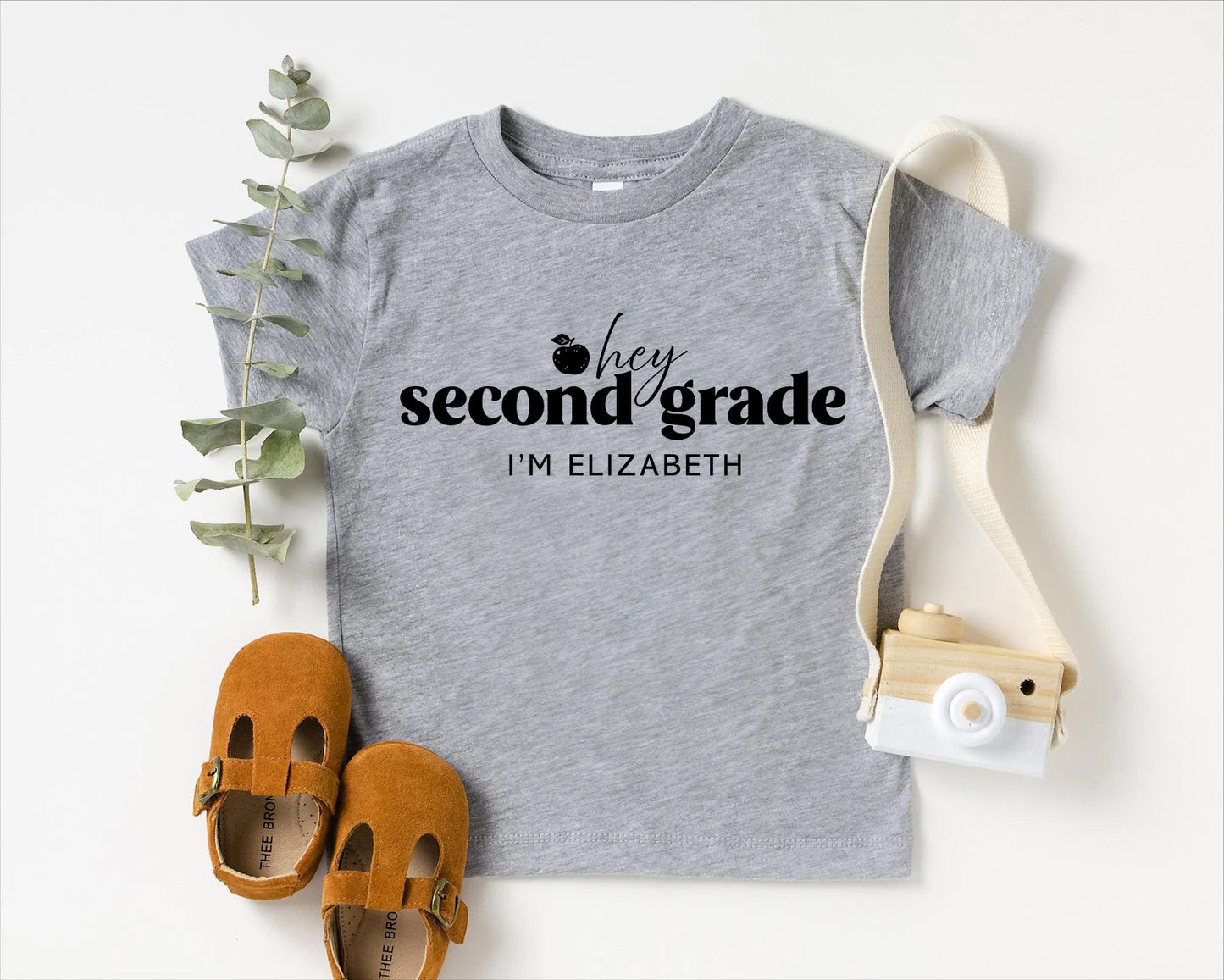 Hey Second Grade Personalized Kids Back to School Shirt