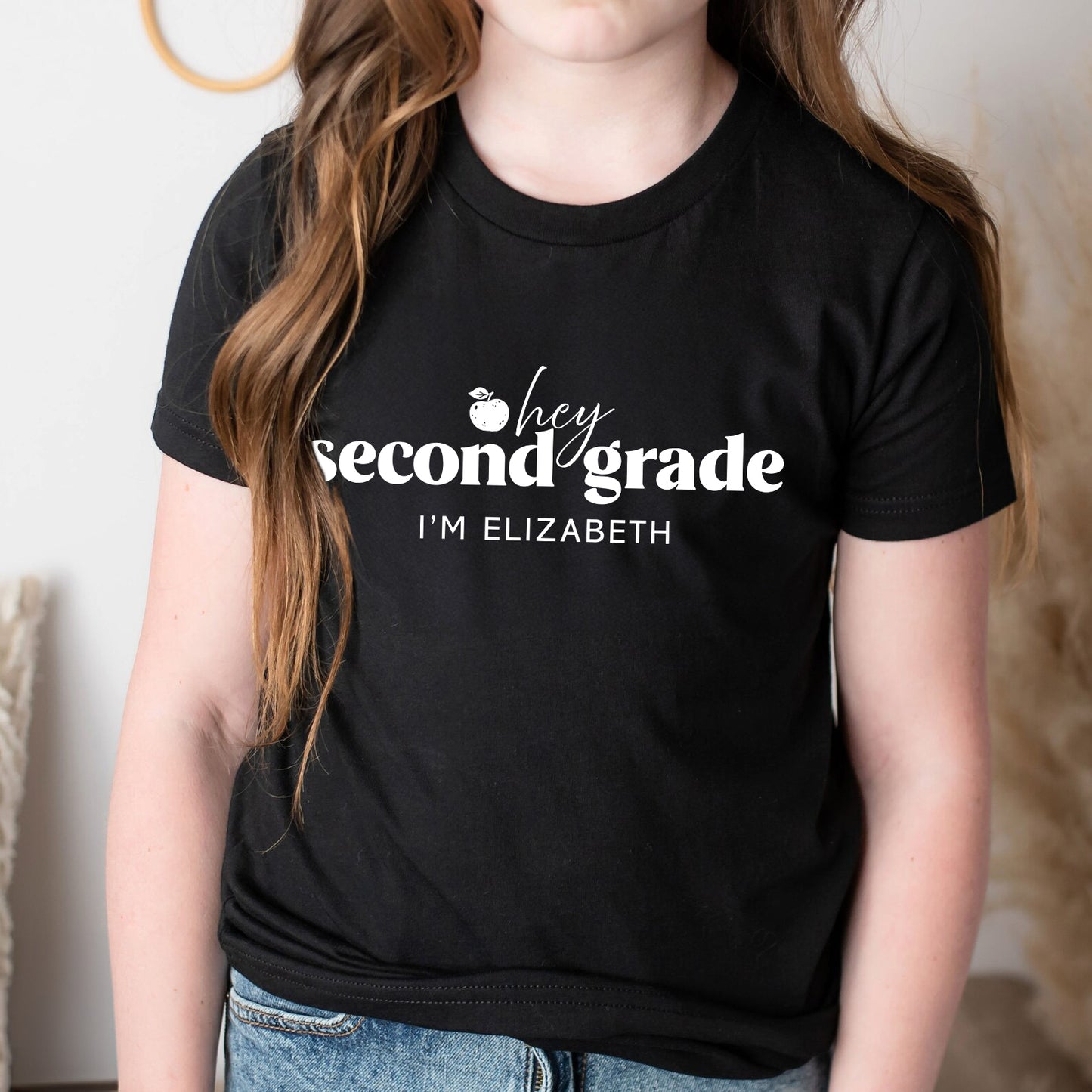 Hey Second Grade Personalized Kids Back to School Shirt