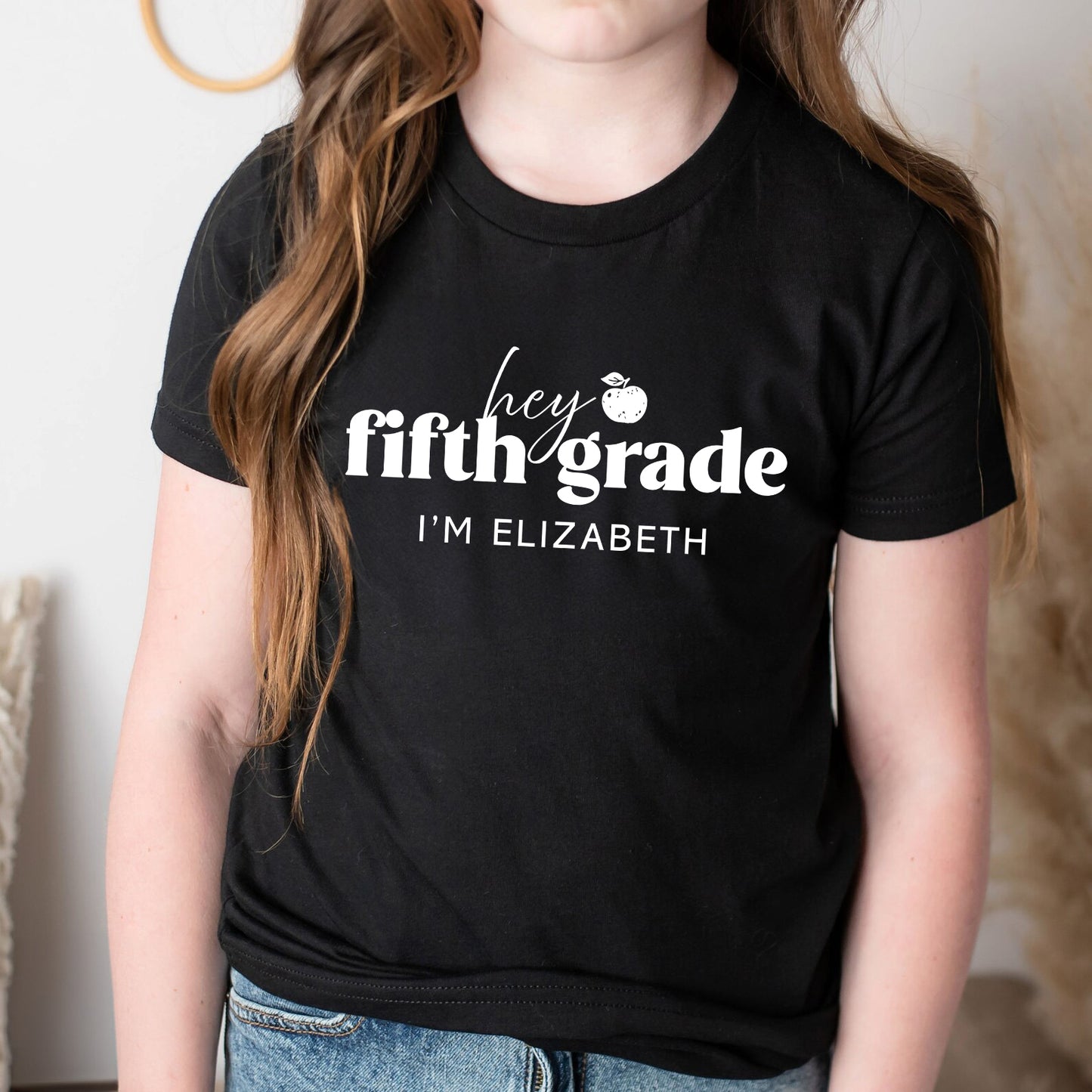 Hey Fifth Grade Personalized Kids Back to School Shirt
