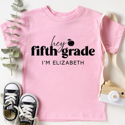 Hey Fifth Grade Personalized Kids Back to School Shirt