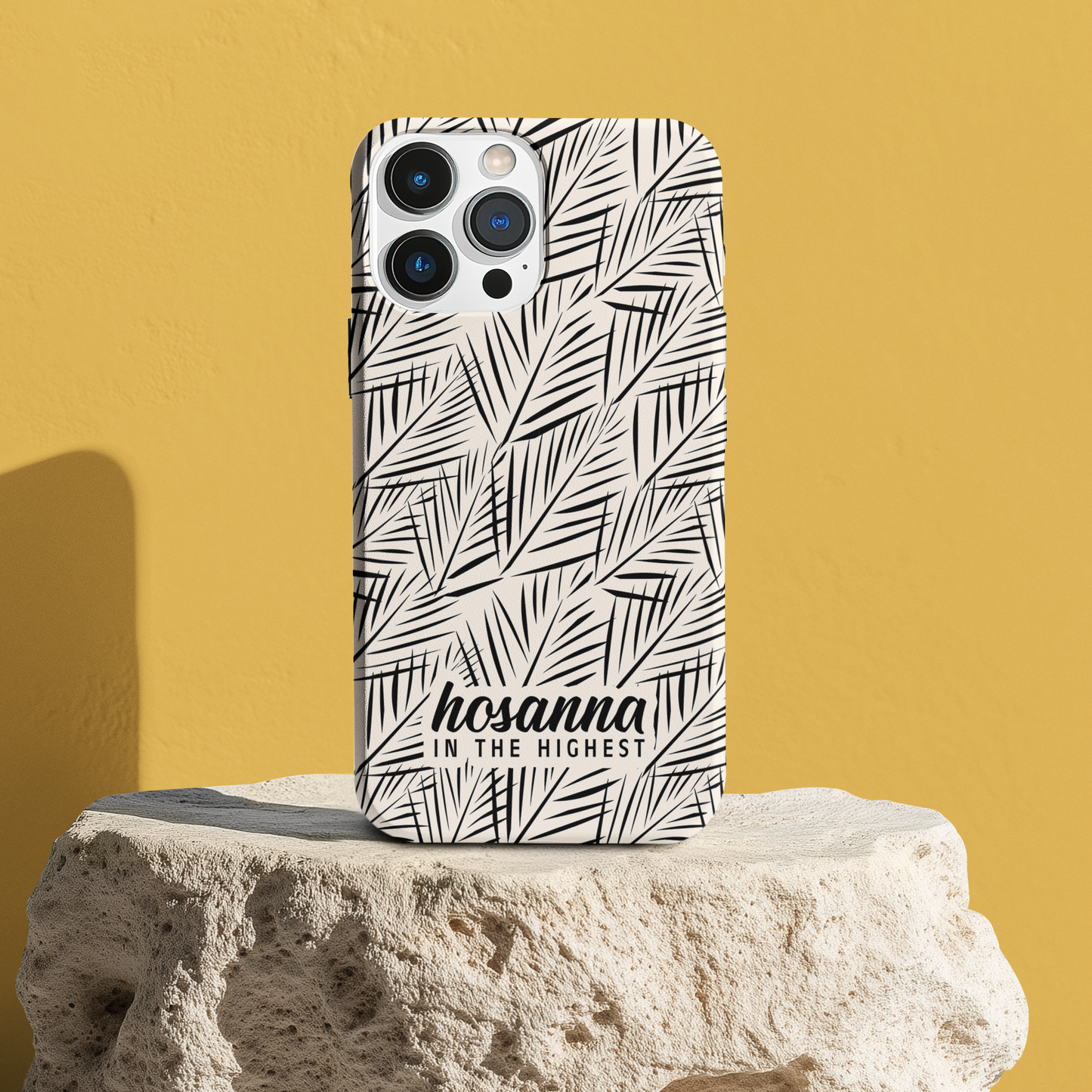 Hosanna in the Highest, Impact-Resistant Phone Case | Christian Phone Case | Biblical Palm Fronds | Faith-Based Gift