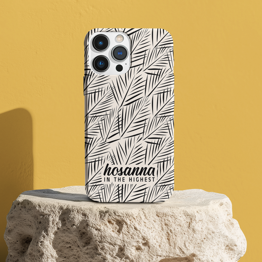 Hosanna in the Highest, Impact-Resistant Phone Case | Christian Phone Case | Biblical Palm Fronds | Faith-Based Gift