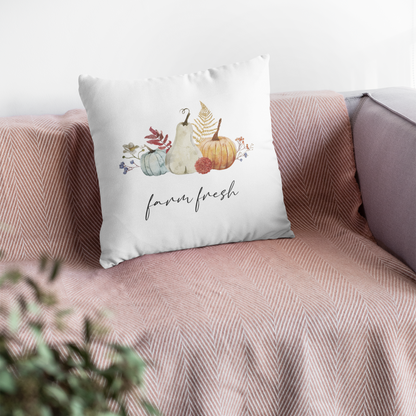 Farm Fresh Fall Pumpkin Pillowcase | Cozy Autumn Decor for Home or Porch