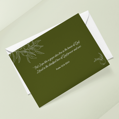 Elegant Prayer Request Cards | Double-Sided Christian Stationery with Olive Branch Design | Spiritual Encouragement & Religious Gifts