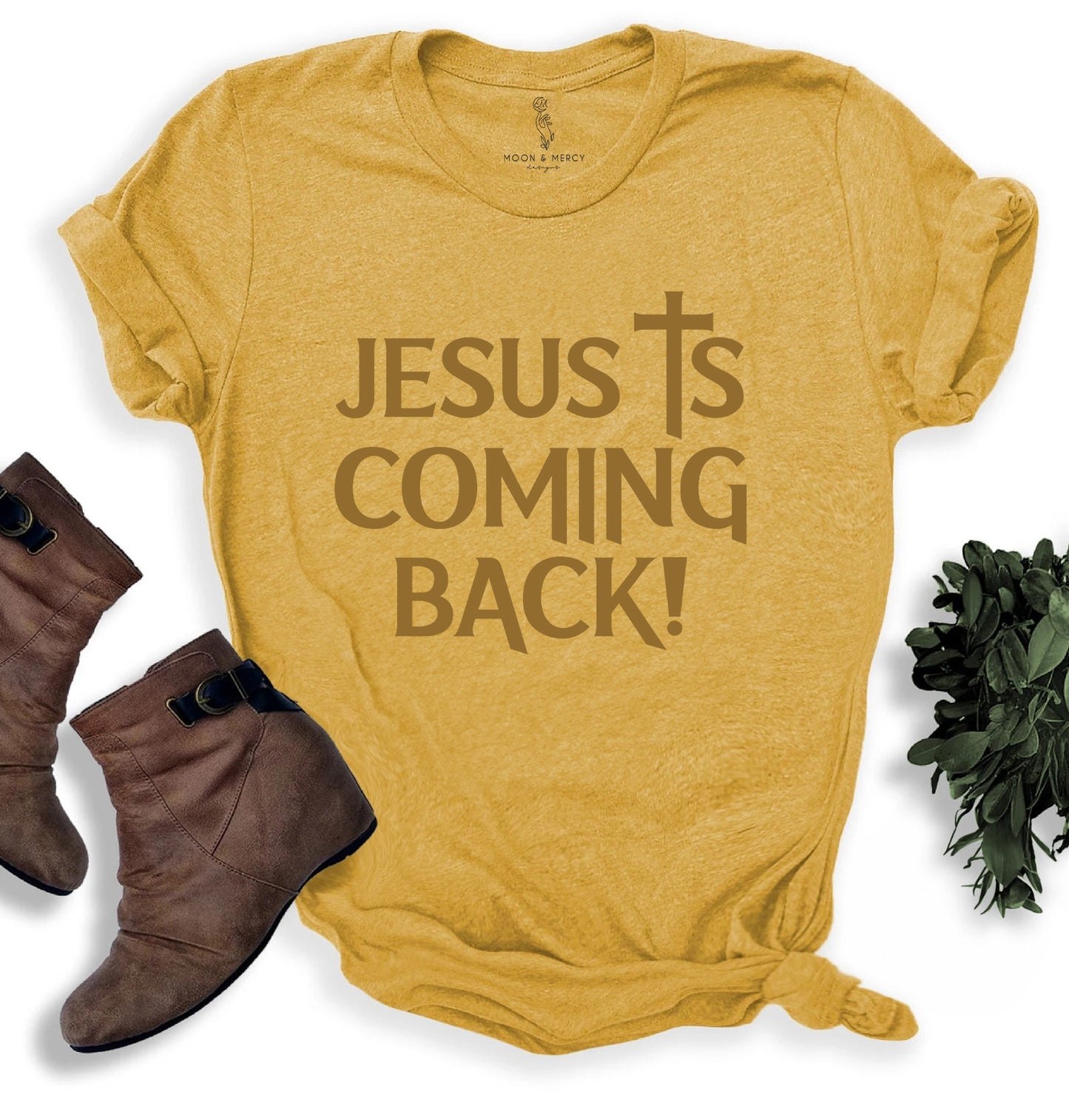Jesus is Coming Back! Unisex Tee, Christian Shirt, Faith-Based Apparel, Inspirational Gift, Casual Wear, Religious T-Shirt