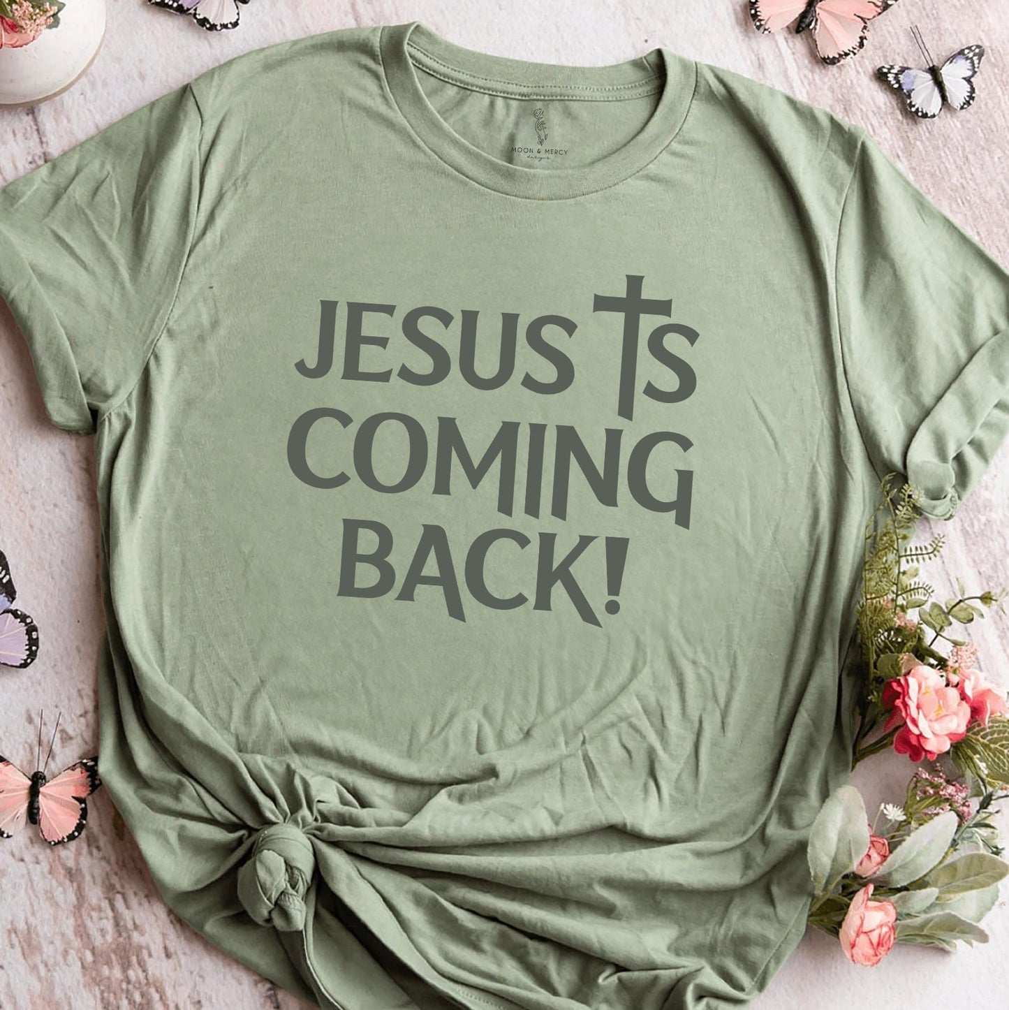Jesus is Coming Back! Unisex Tee, Christian Shirt, Faith-Based Apparel, Inspirational Gift, Casual Wear, Religious T-Shirt